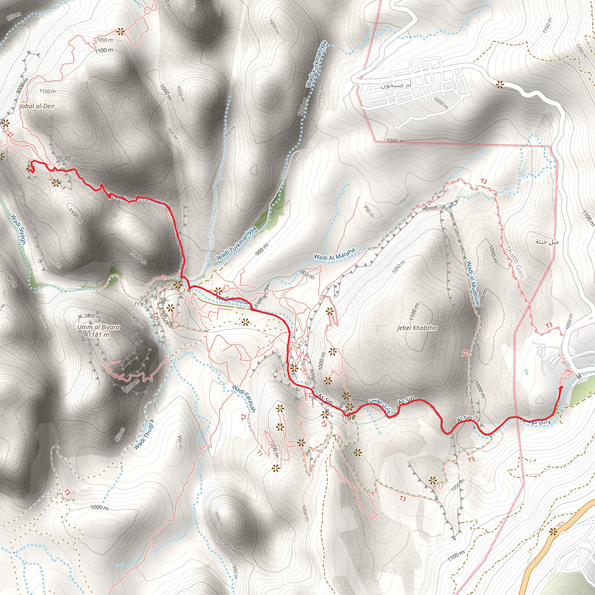 Petra Trail mobile static map
