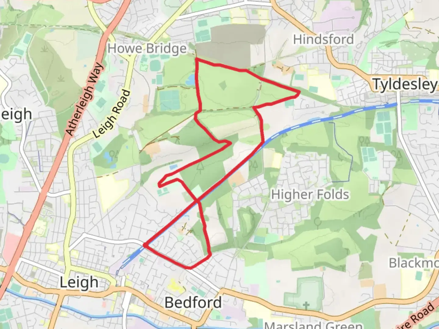 An image depicting the trail Lillford Loop and its surrounding area.