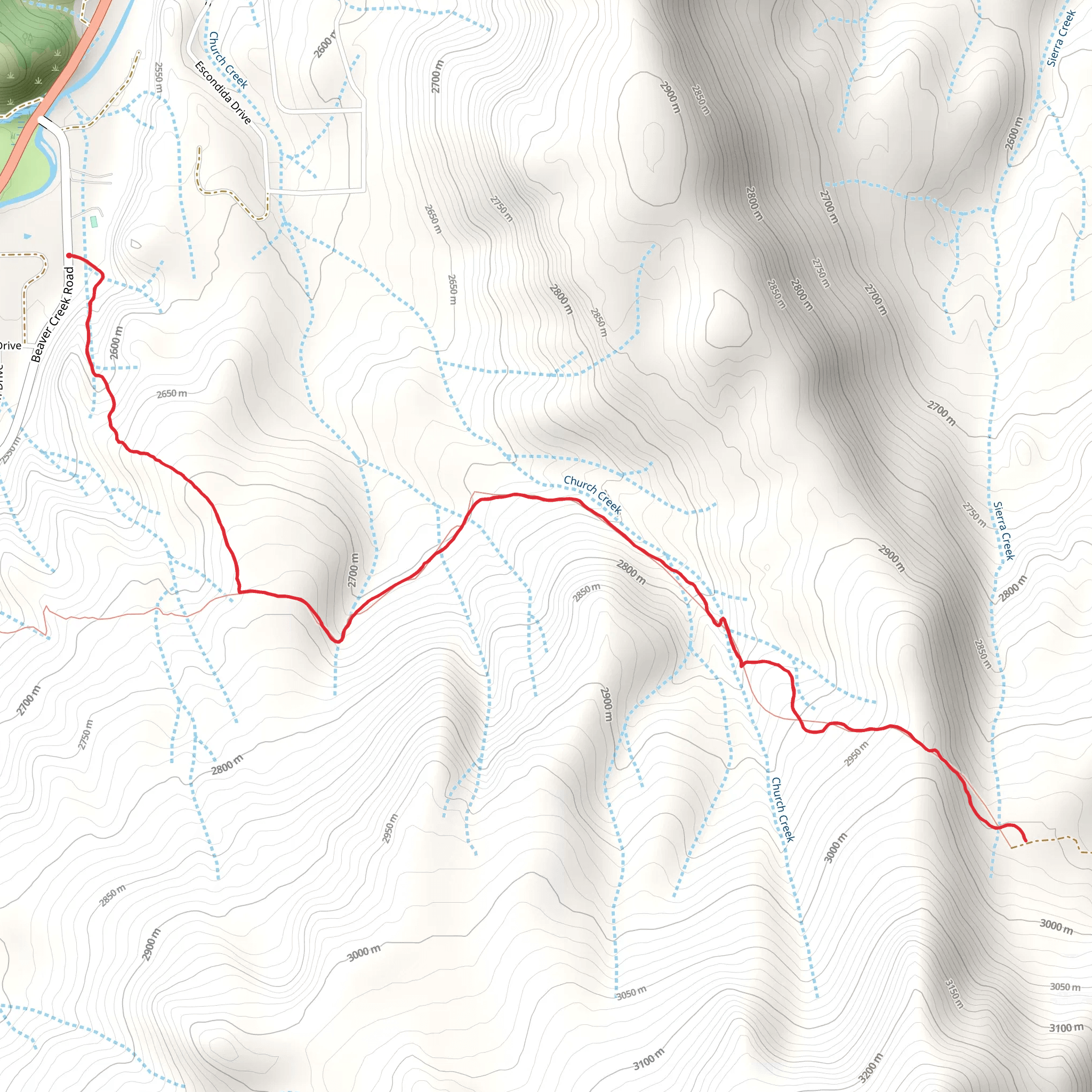 Church Creek Trail mobile static map