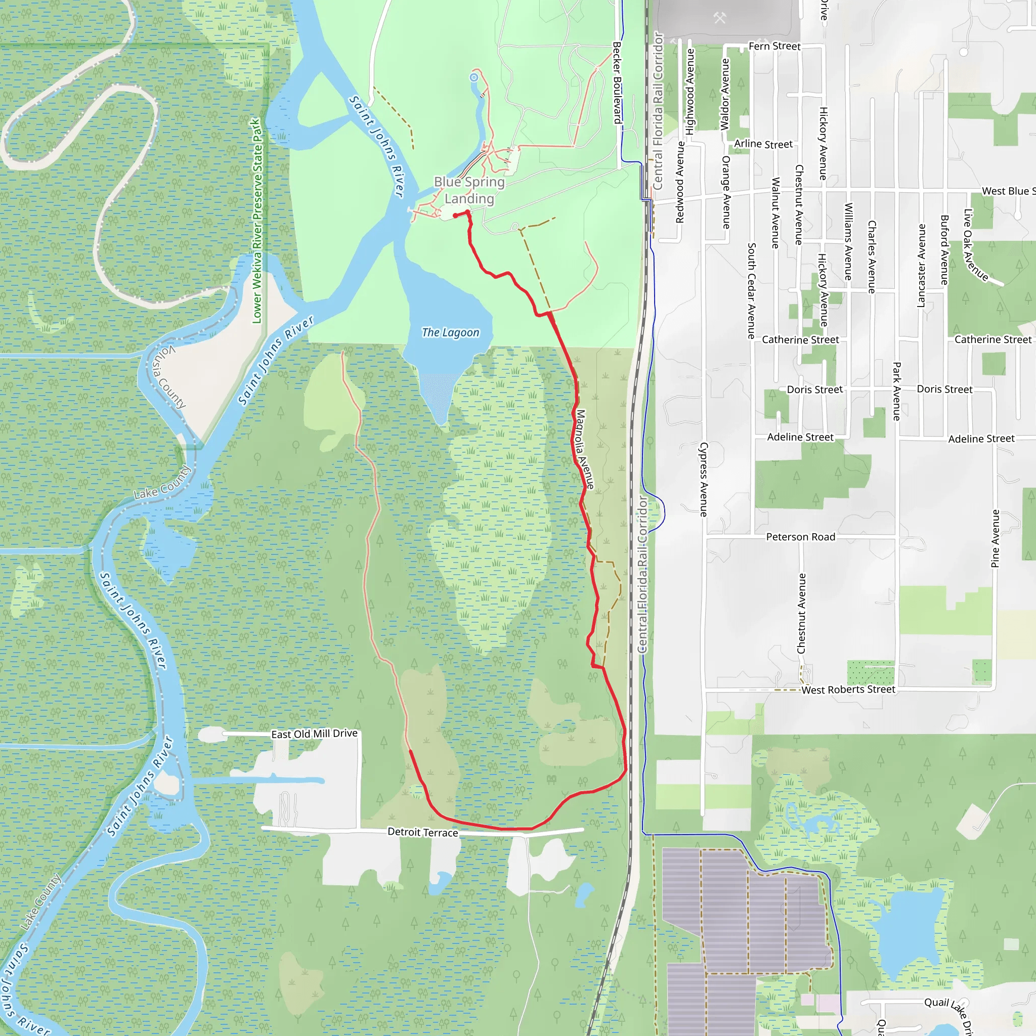 The Lagoon - Pine Island Trail mobile static map