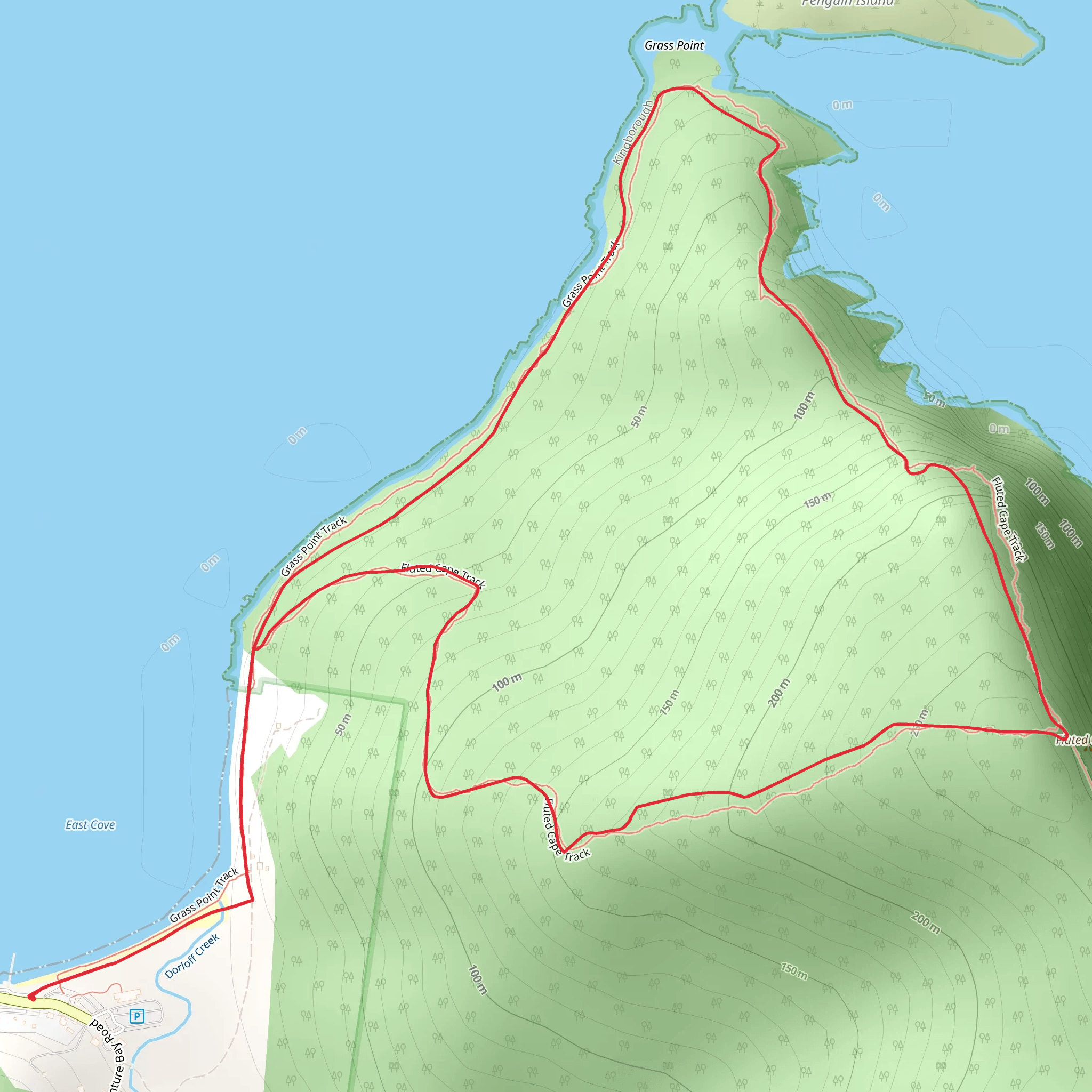 Fluted Cape Track mobile static map