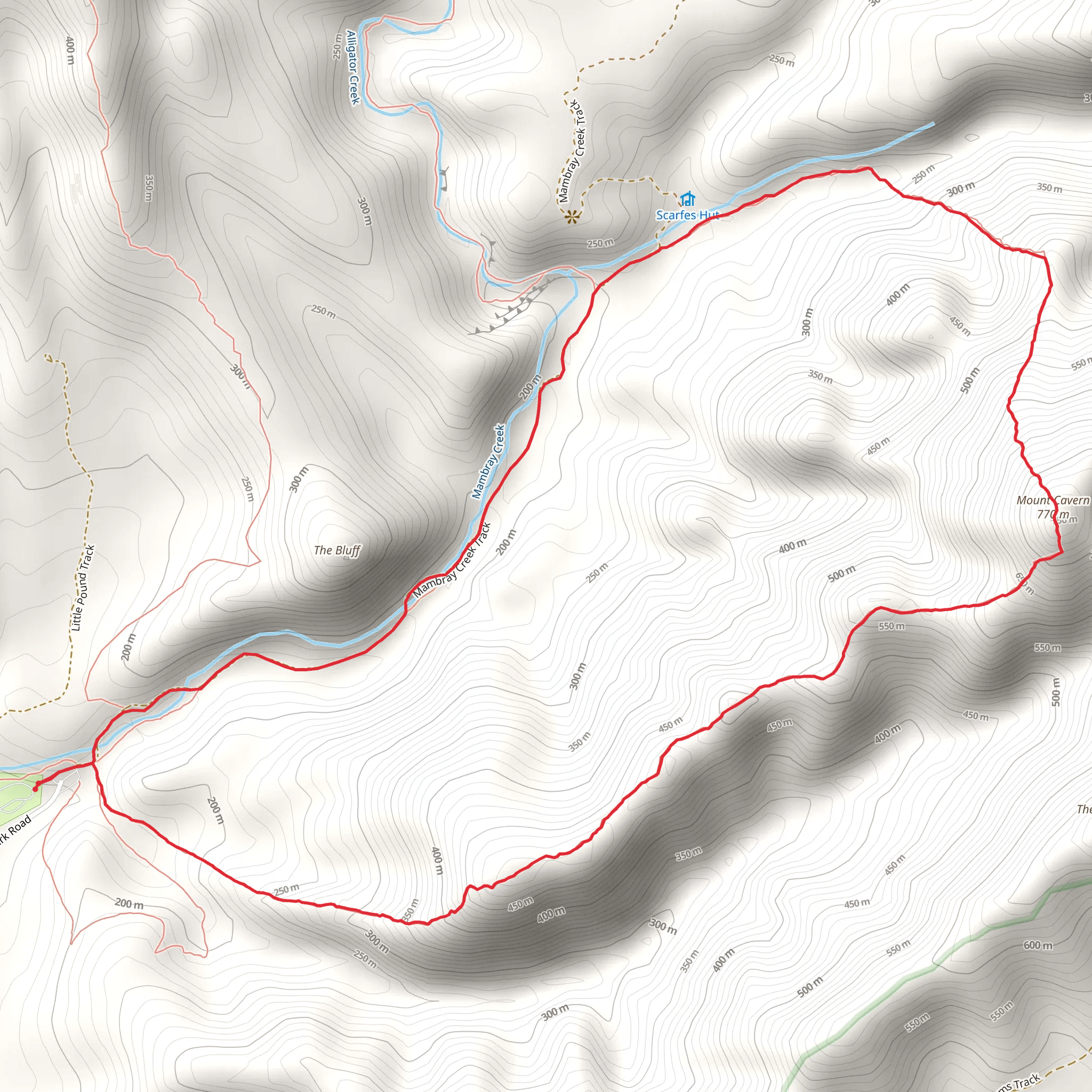 Mount Cavern Trek mobile static map