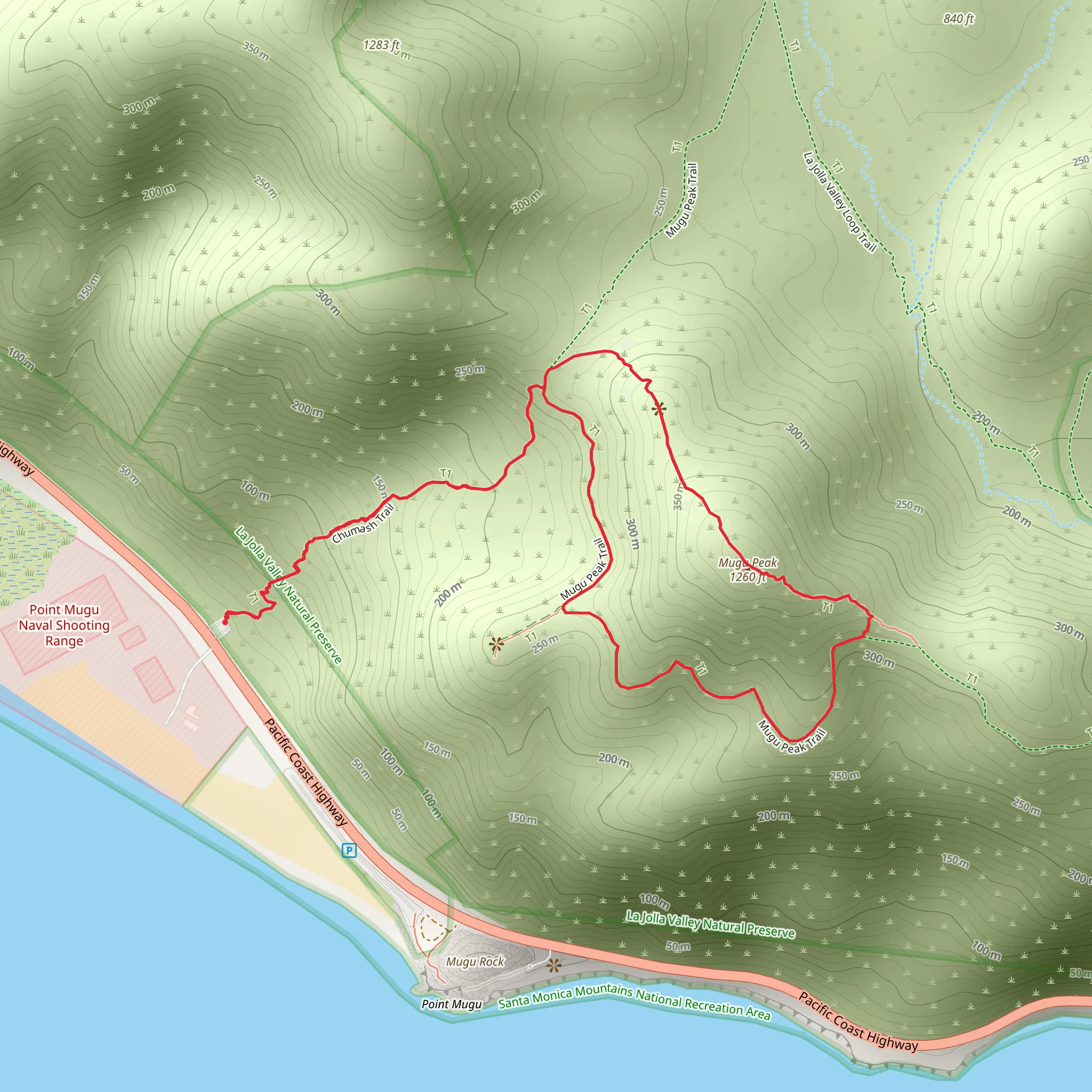 Mugu Peak Trail mobile static map