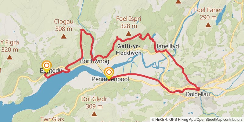 Mawddach - Ardudwy Trail stage 2 Map
