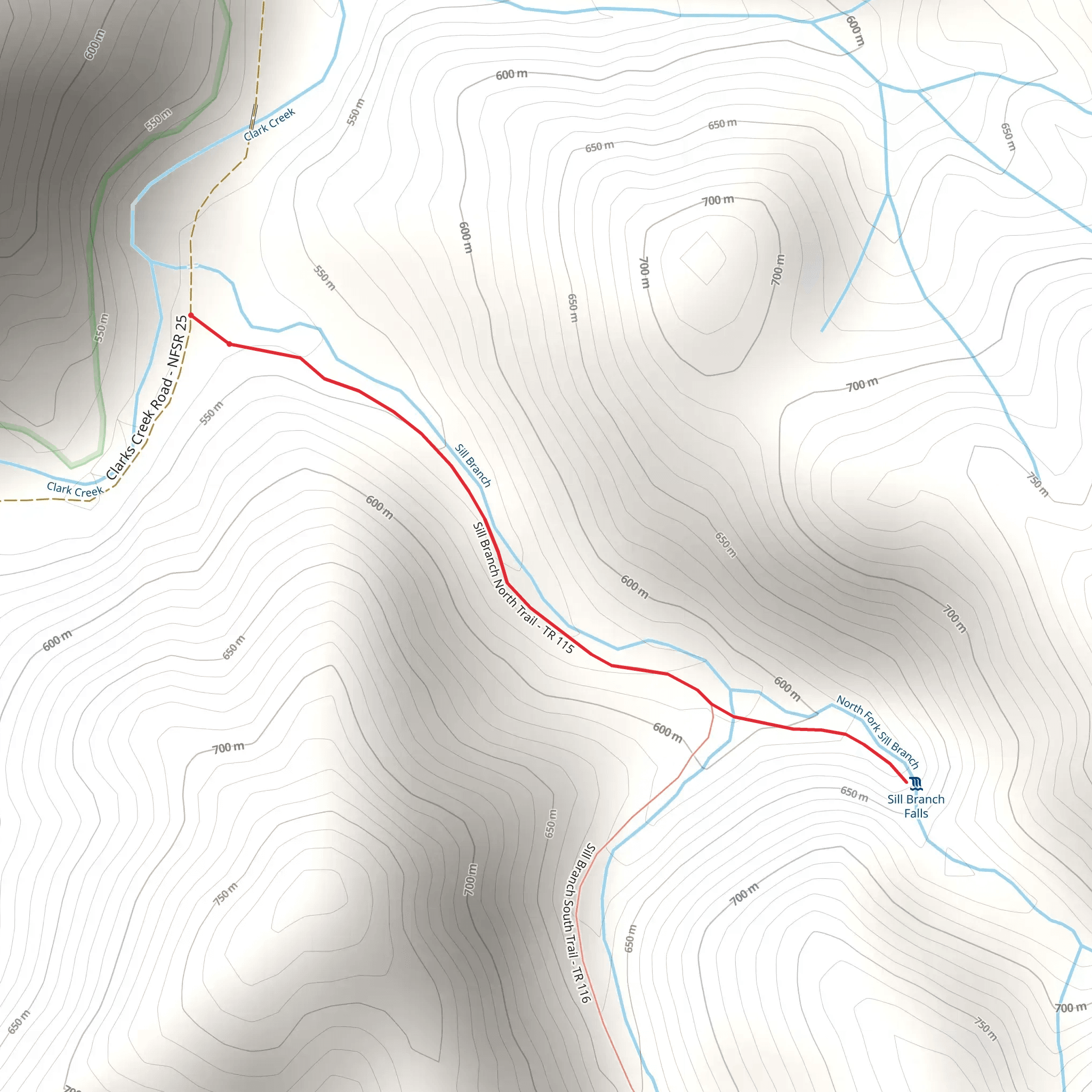 Sill Branch Falls mobile static map