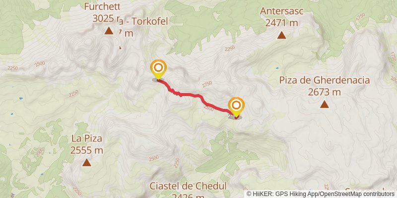 Alta Via 2 alt 3 Map