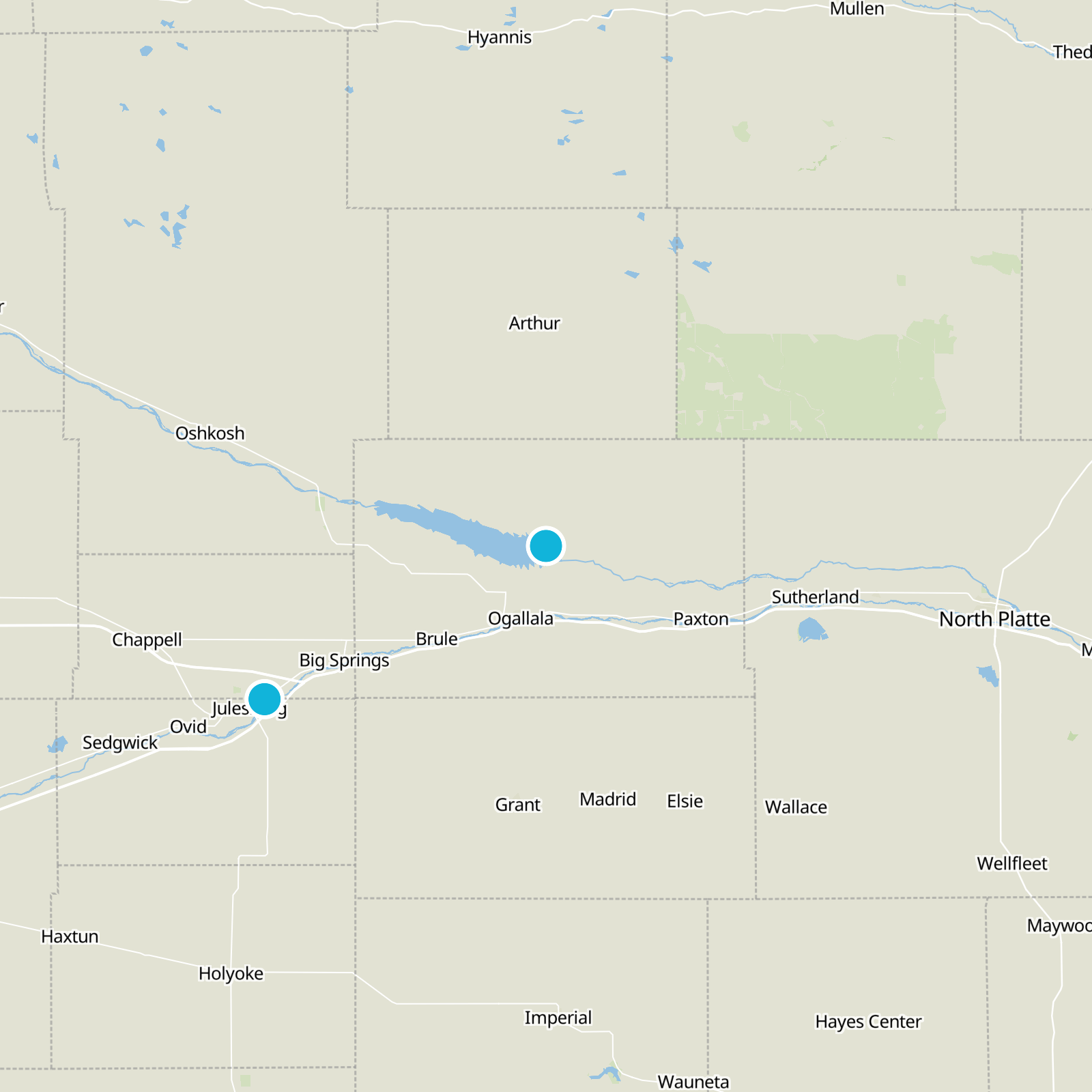 Keith County Static Map
