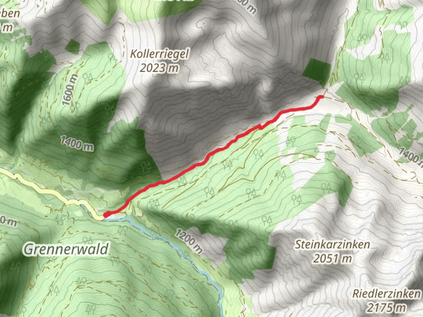 An image depicting the trail Lärchkaralm and its surrounding area.