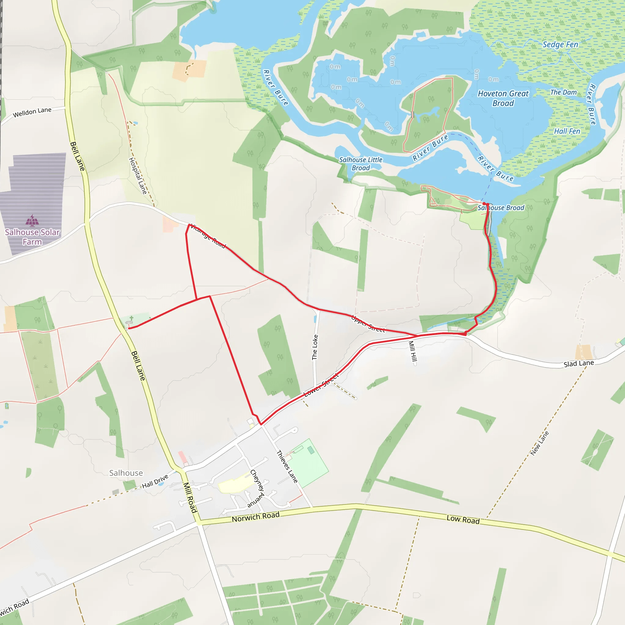 Shrublands Farm Loop mobile static map