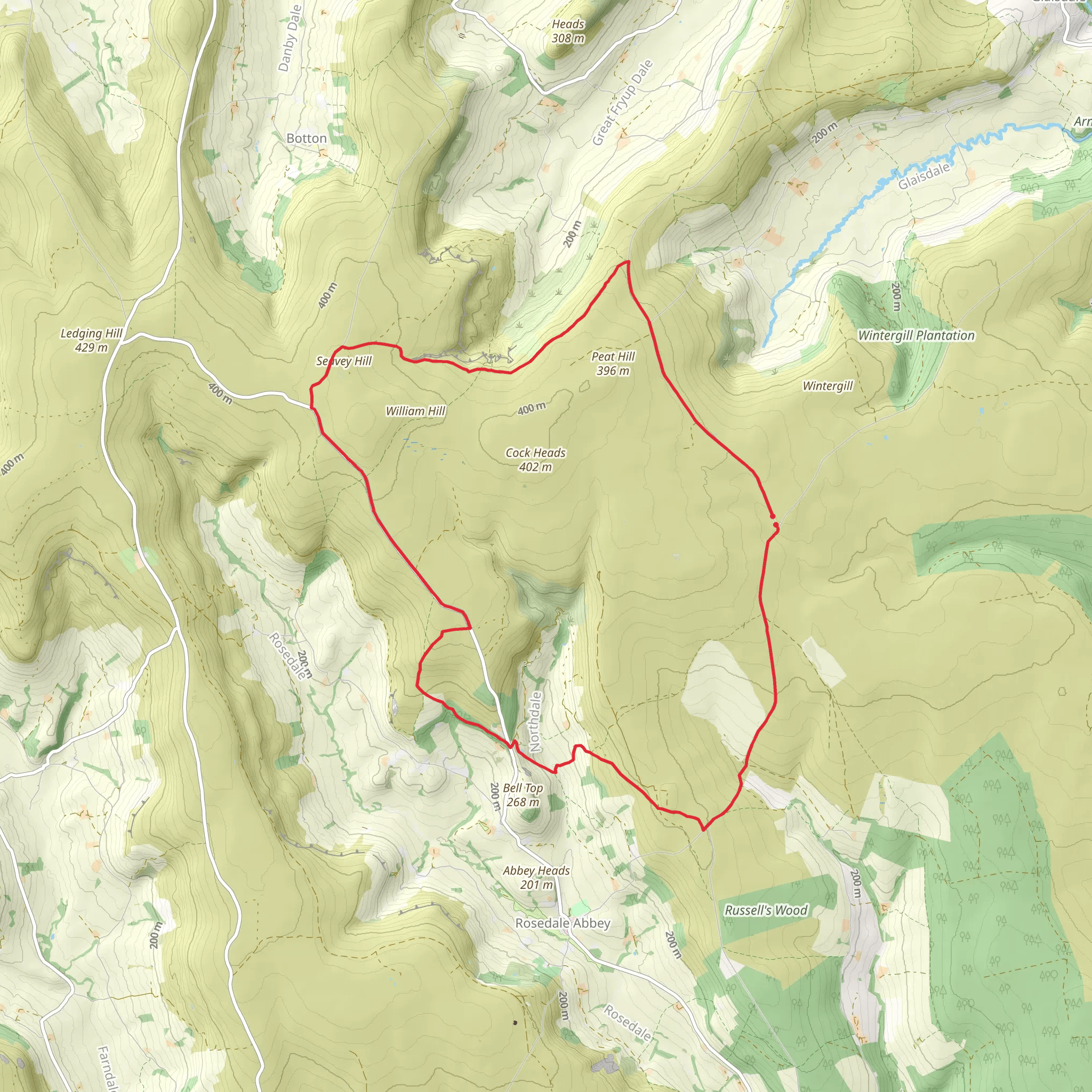 Glaisdale Moor Circular mobile static map