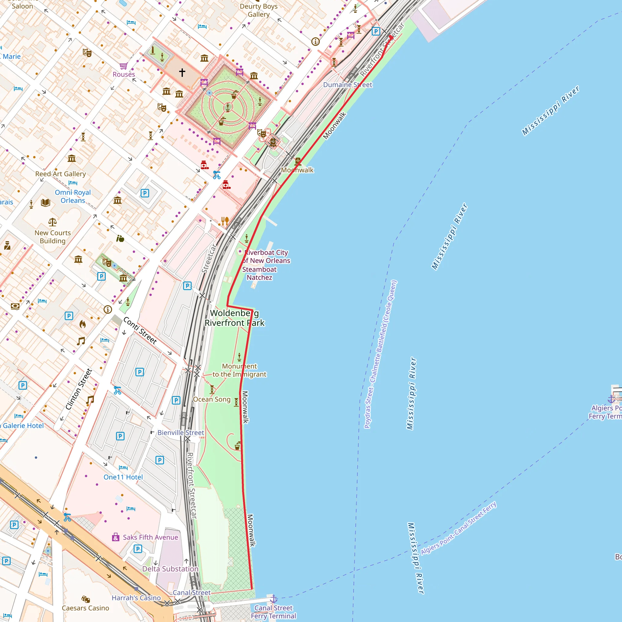 Moon Walk mobile static map