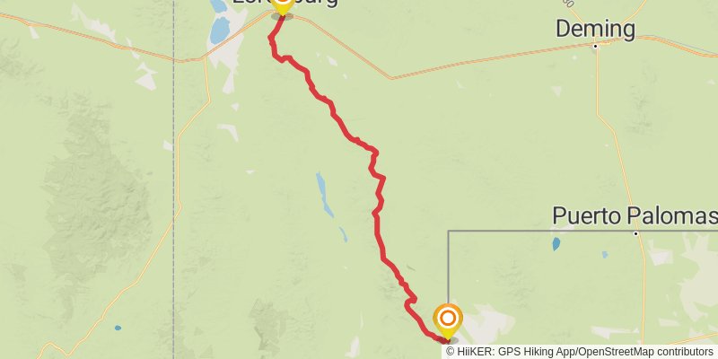 Continental Divide Trail stage 1 Map