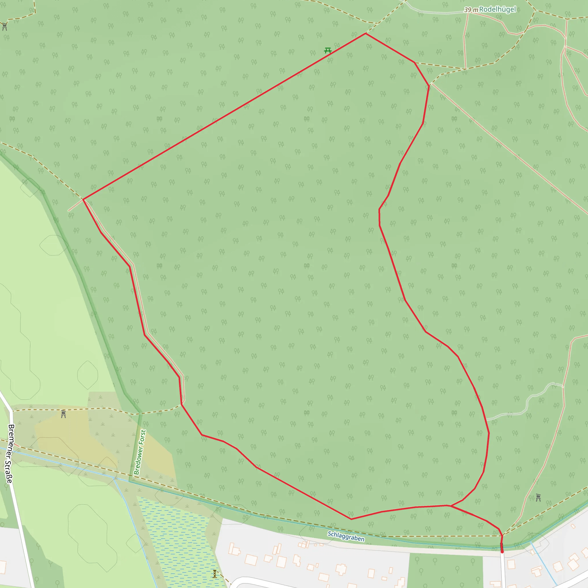 Naturofad Bredower Forst Loop mobile static map