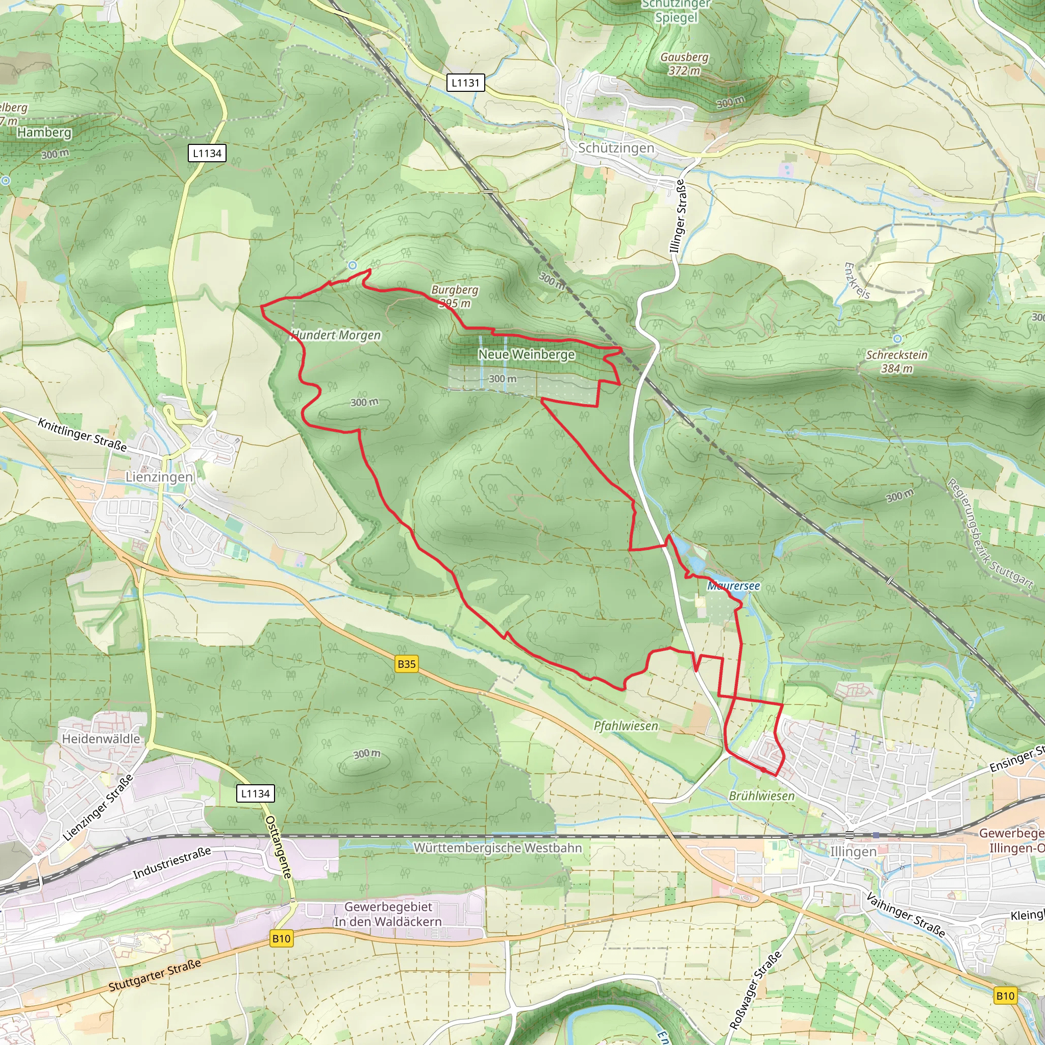 Maurersee and Klosterseen via ILL2 mobile static map