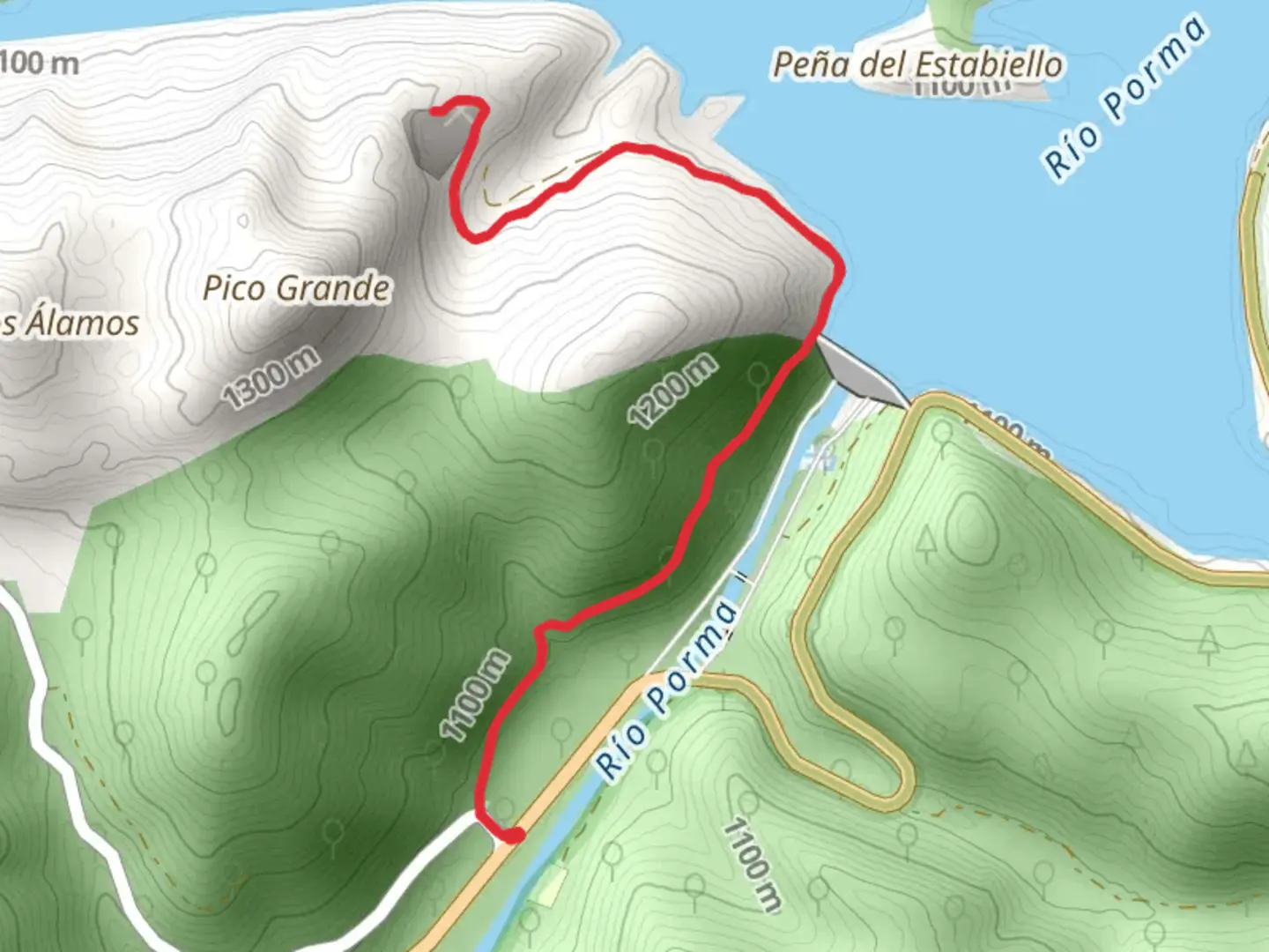 An image depicting the trail Campillo level SL LE 2 and its surrounding area.