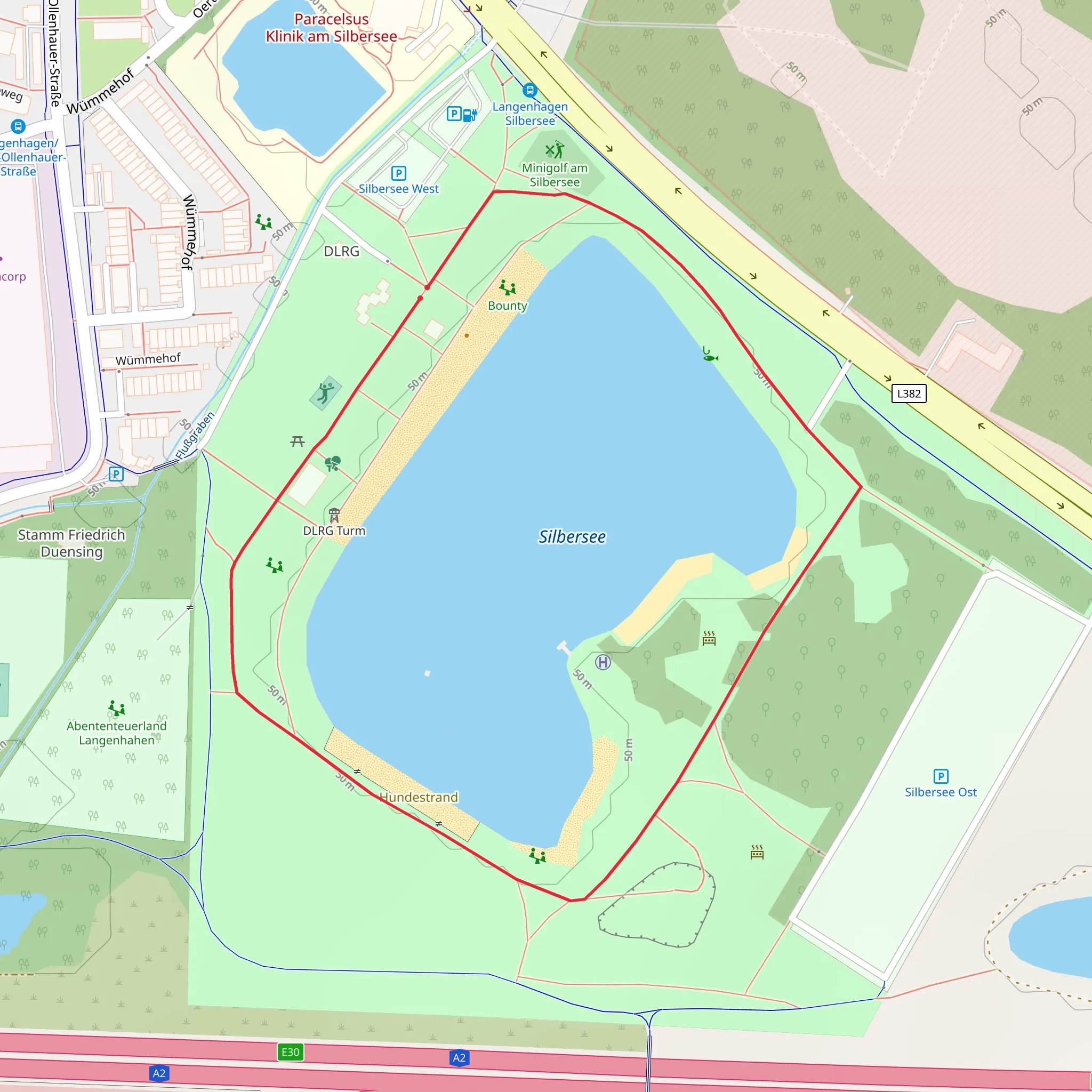 Silbersee Loop mobile static map