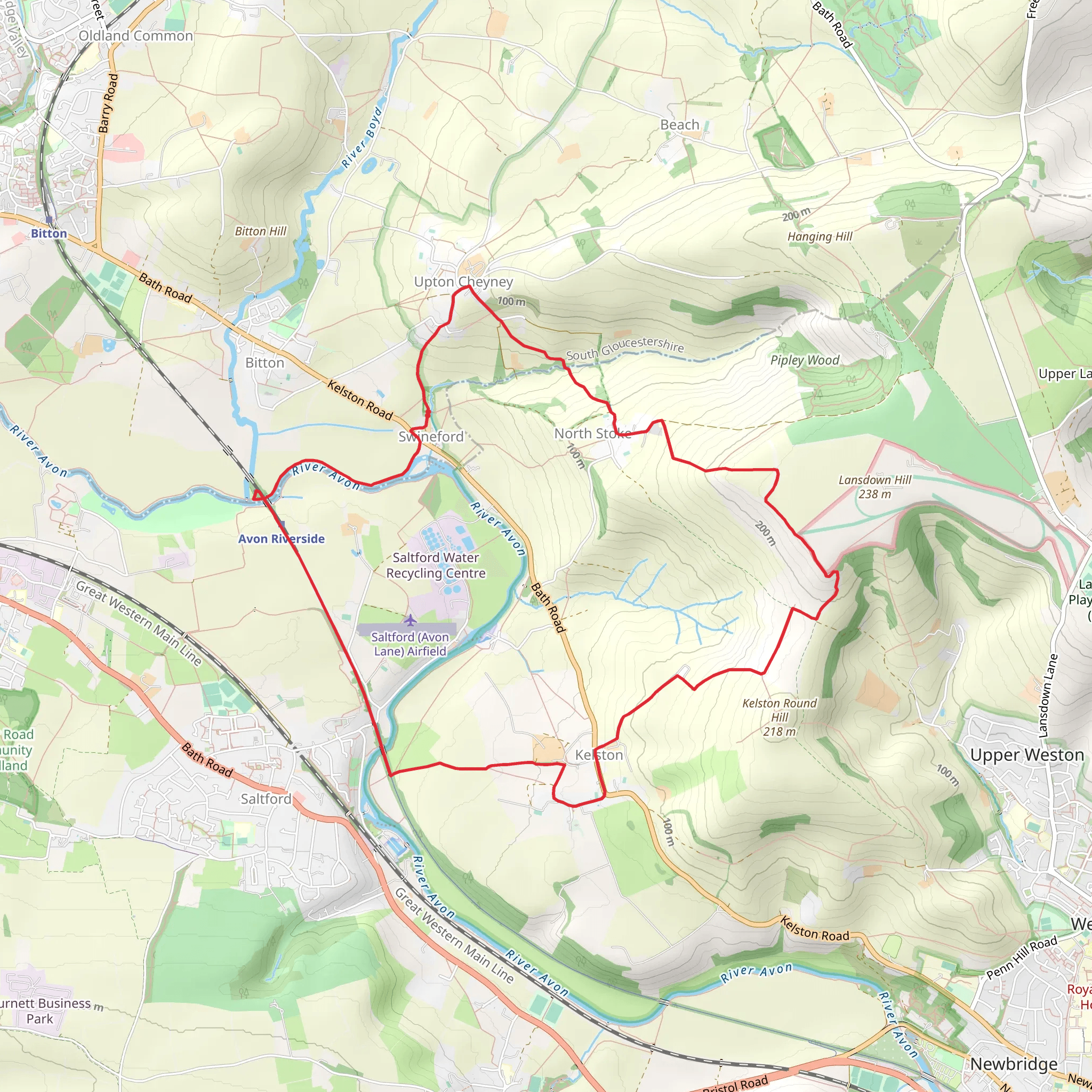 North Stoke Country Park via Bristol and Bath Railway Path mobile static map