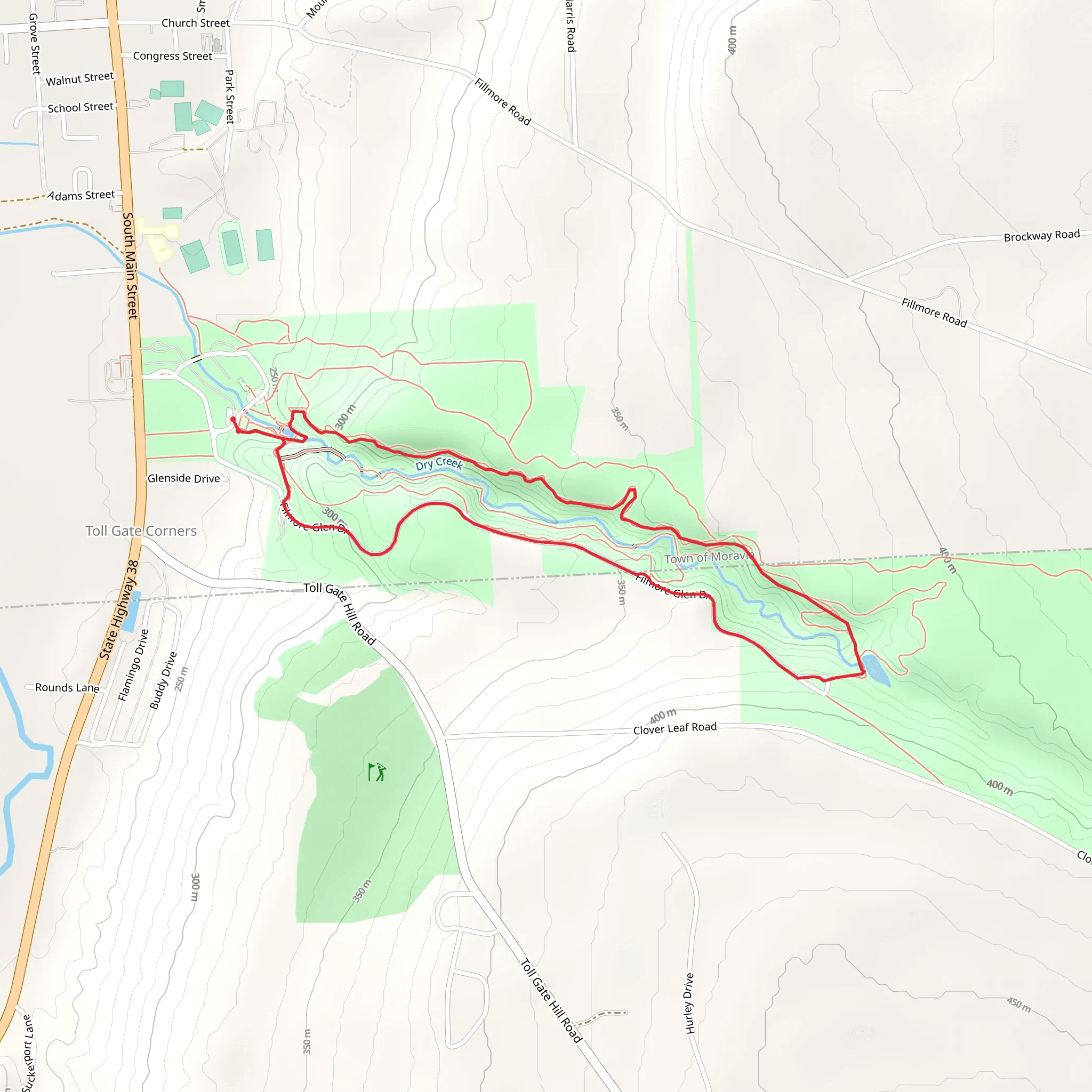 Dry Creek Loop - Filmore Glen State Park mobile static map