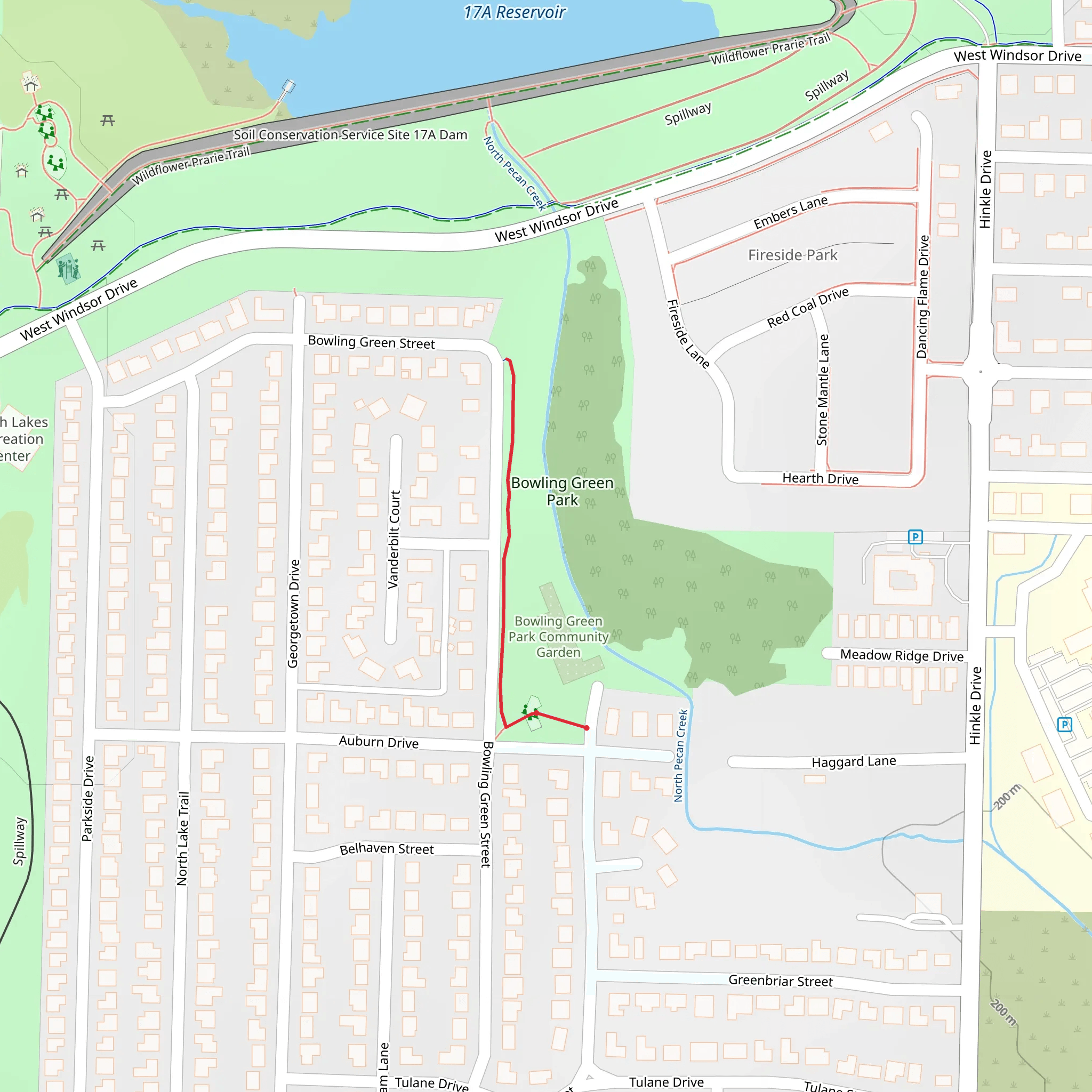 Bowling Green Park Trail mobile static map