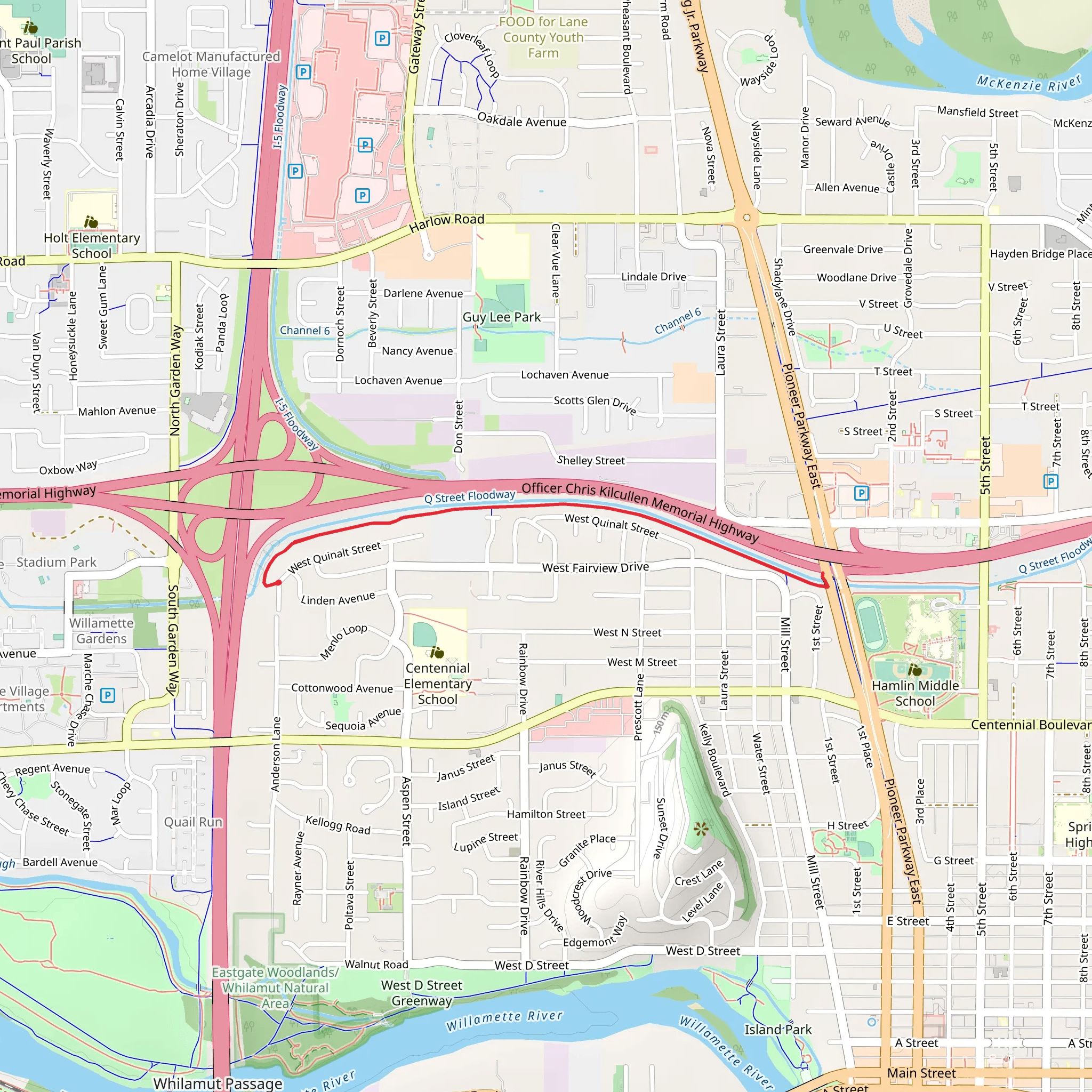 By-Gully Jog Path mobile static map