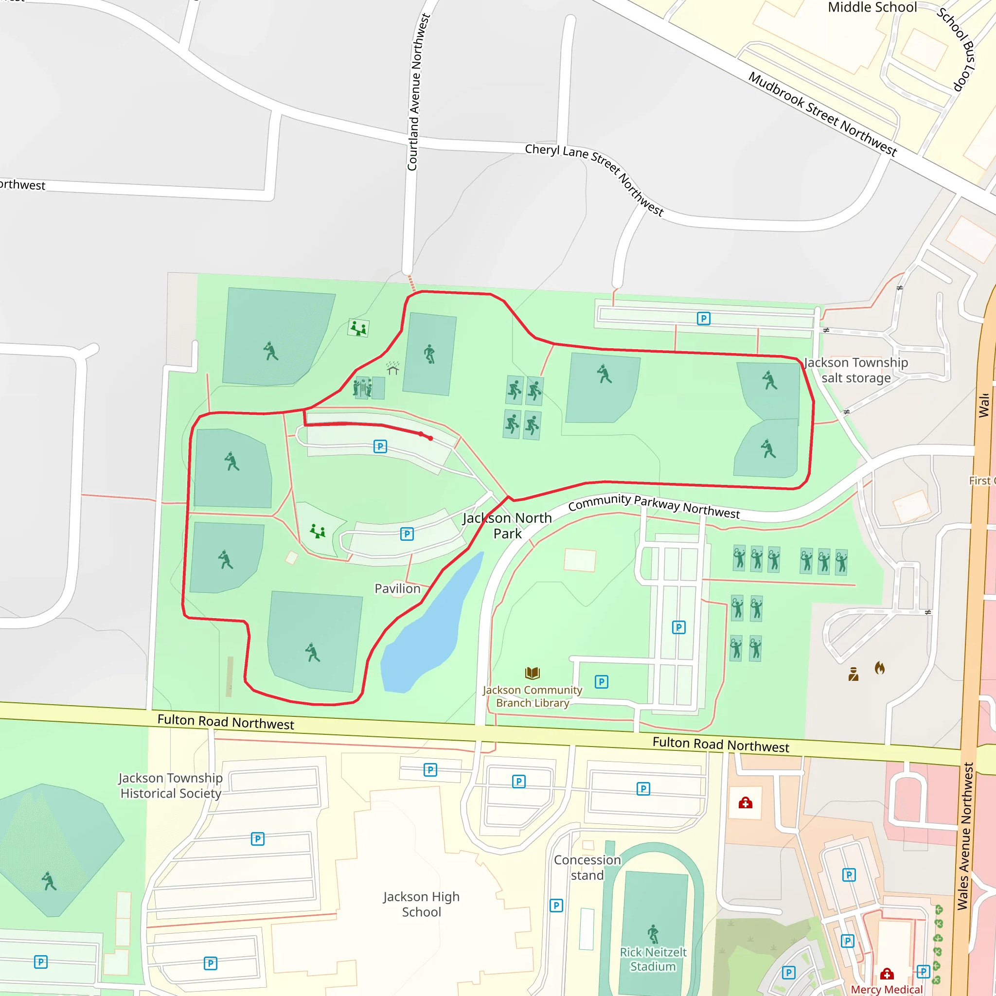 Community Park Loop mobile static map