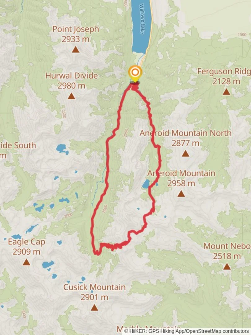 Map Eagle Cap Wilderness Loop National Geographic Bob Marshall