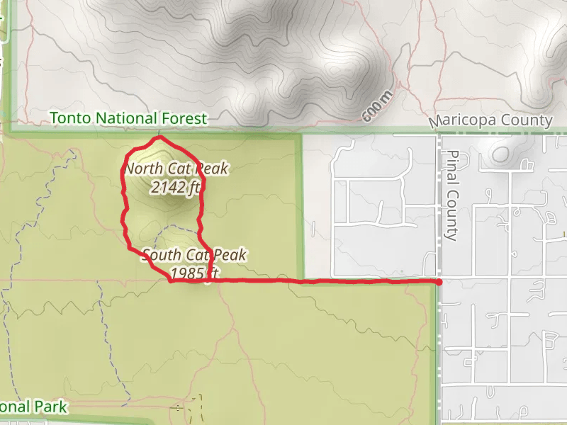 Cat's Peaks Loop via Meridian Trail