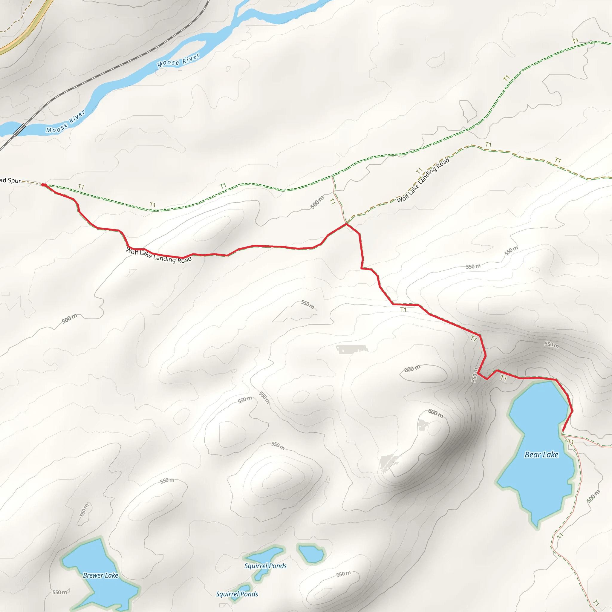 Bear Lake via Black River Wild Forest mobile static map