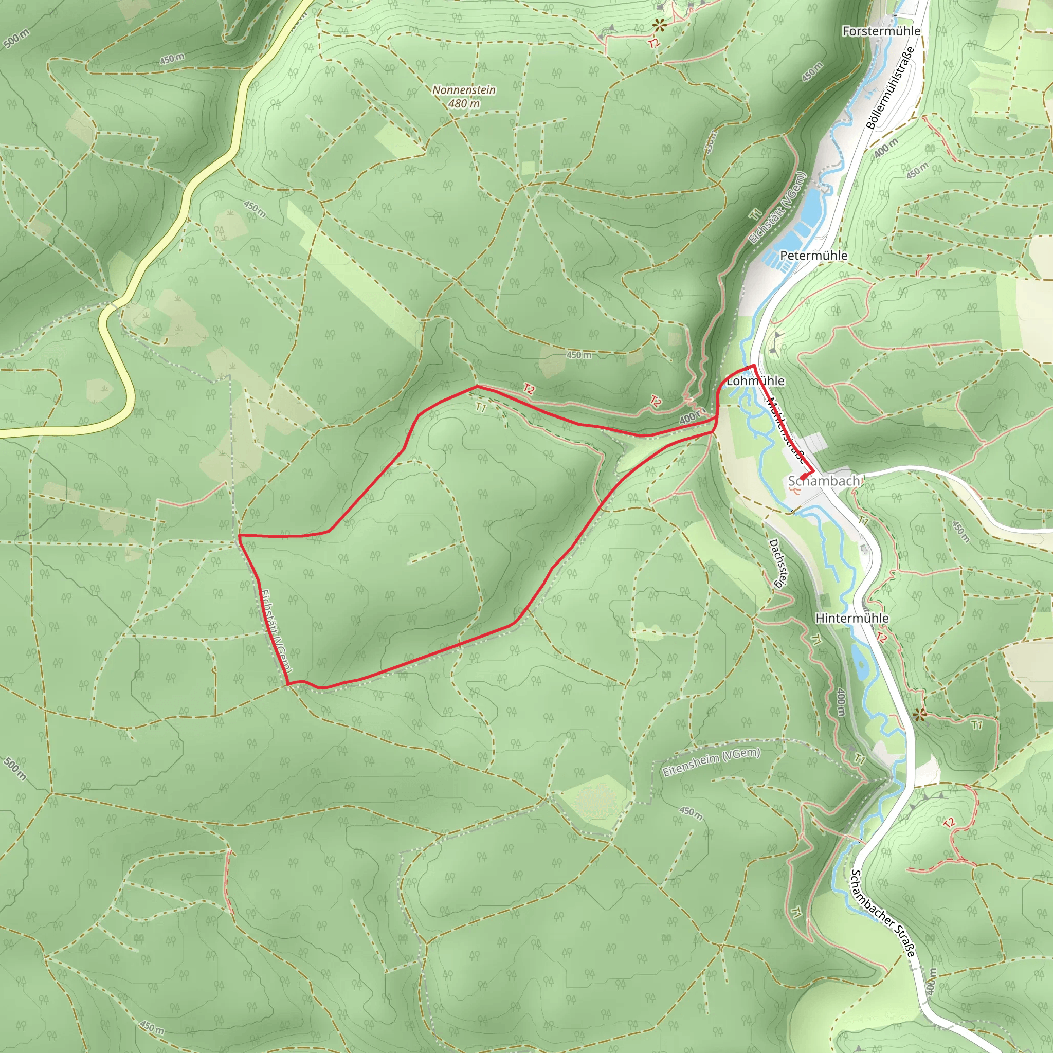 Rundwanderweg Kipfenberg Loop mobile static map
