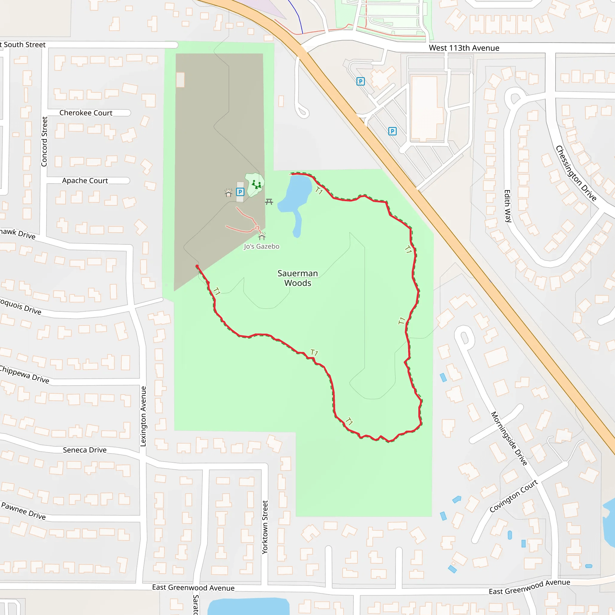 Sauerman Woods mobile static map