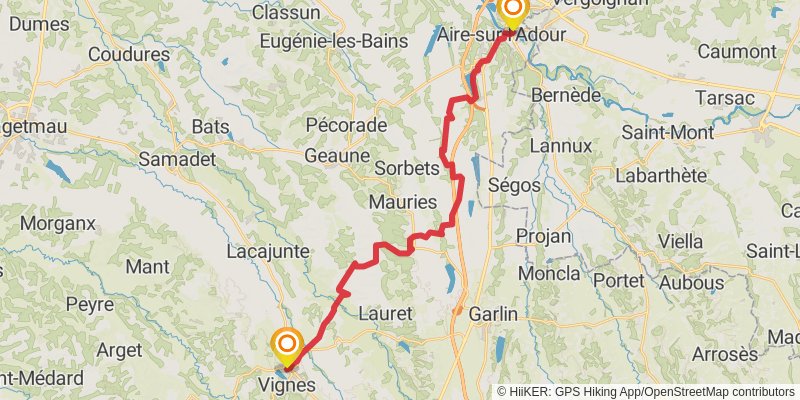 GR 65 stage 24 Map