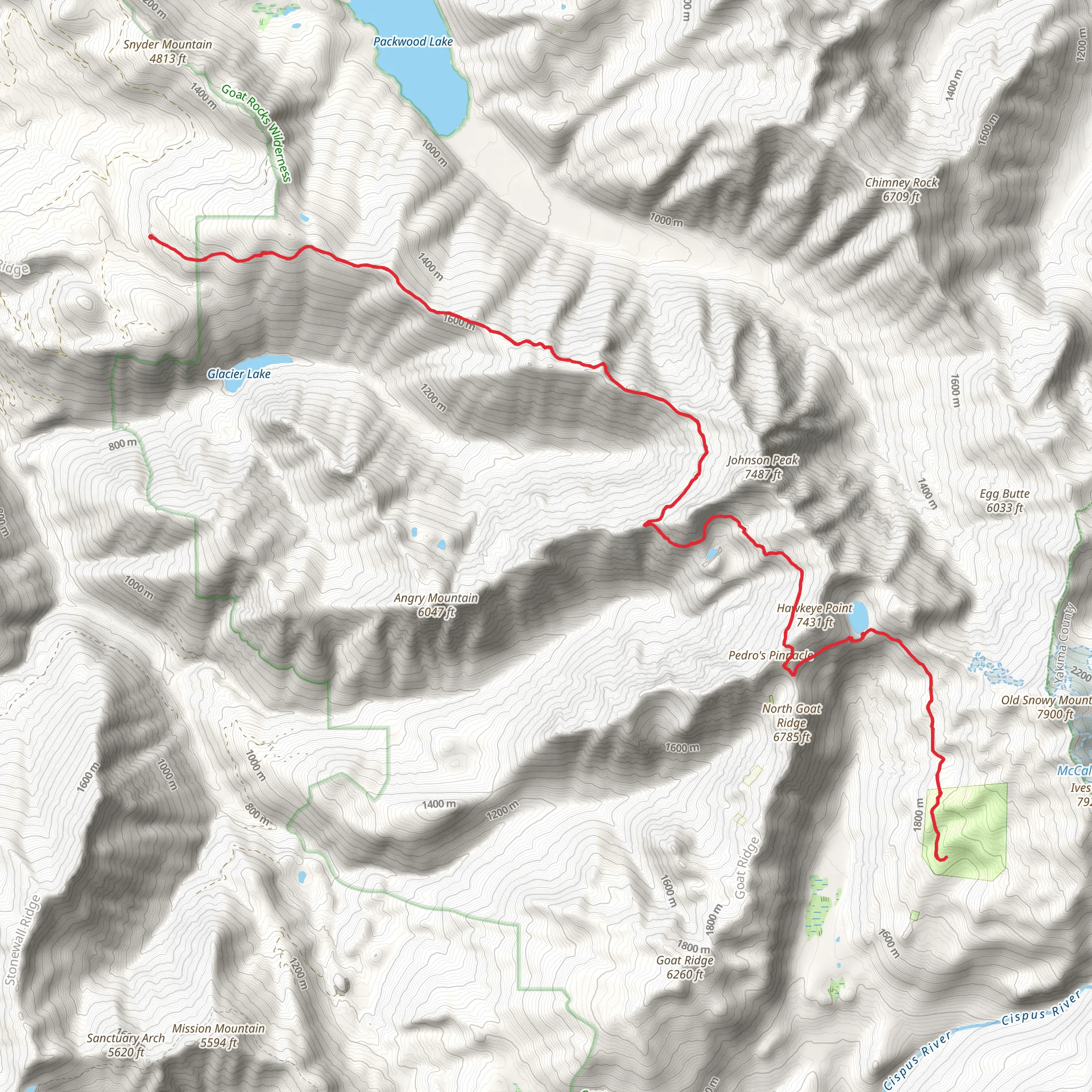 Lilly Basin Trail mobile static map