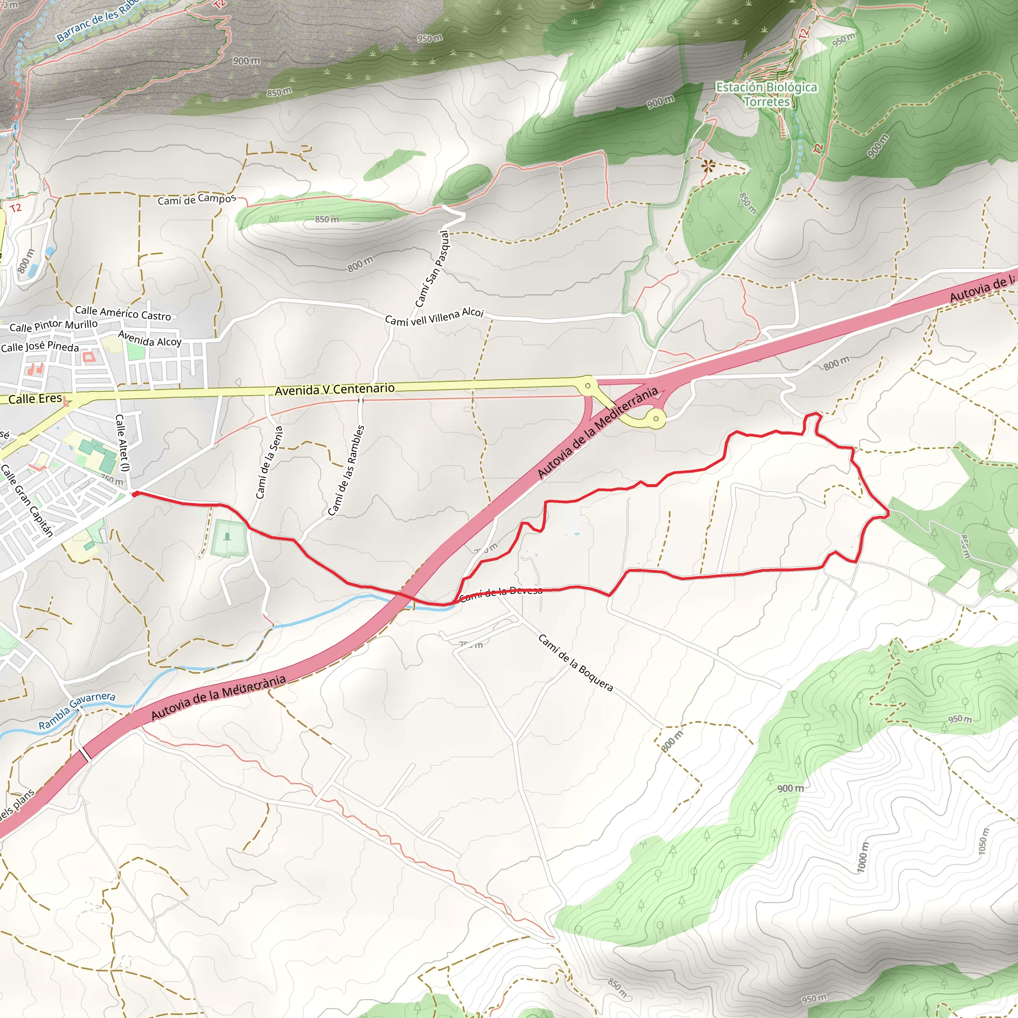 Ibi - Les Foies Blancues - Ibi PR CV 170 mobile static map