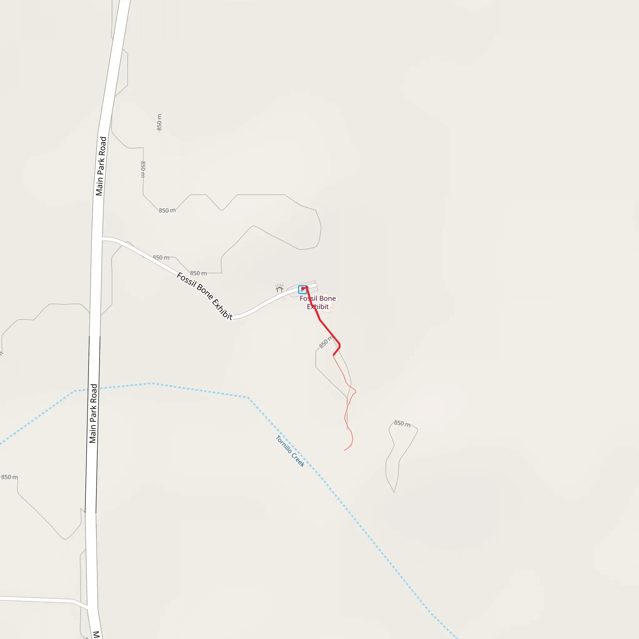 Fossil Bone Exhibit mobile static map