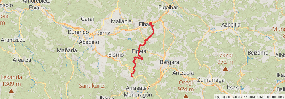 GR 121 Vuelta a Guipuzcoa stage 8 Map