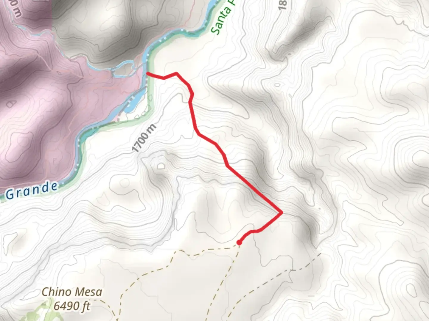 An image depicting the trail Caesta Colorada and its surrounding area.