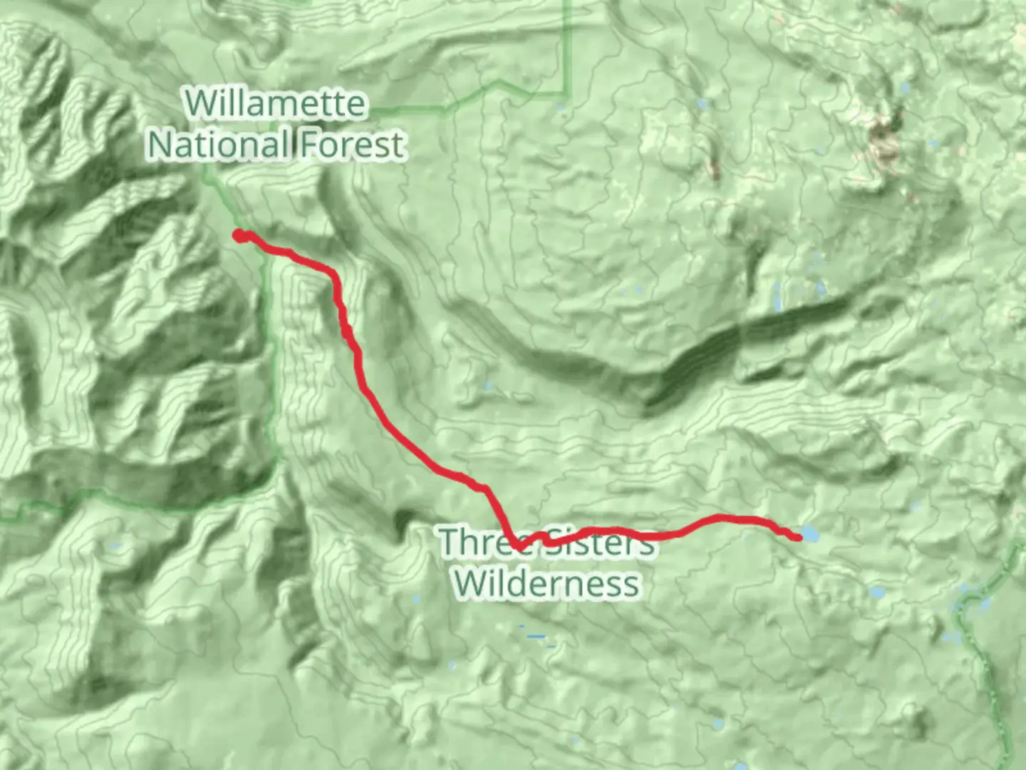 An image depicting the trail Nash Lake via Roney Creek and its surrounding area.