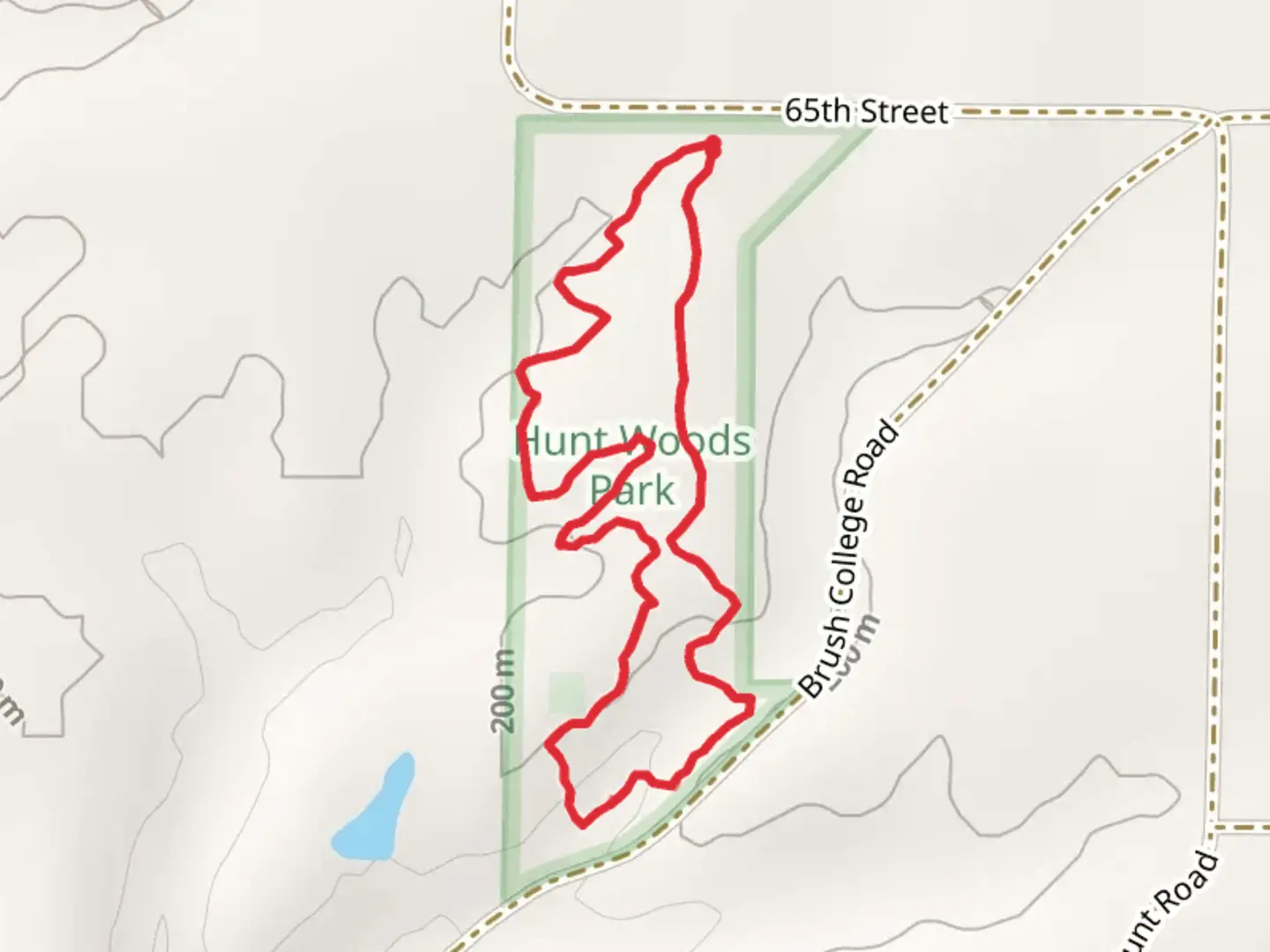 An image depicting the trail Porter Cemetery Loop and its surrounding area.