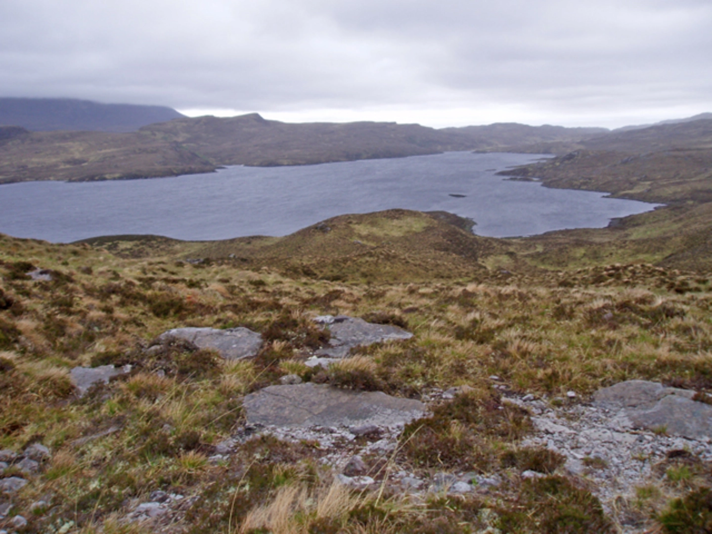 An image depicting the trail Suilven - Canisp and Loch na Gainimh Loop and its surrounding area.