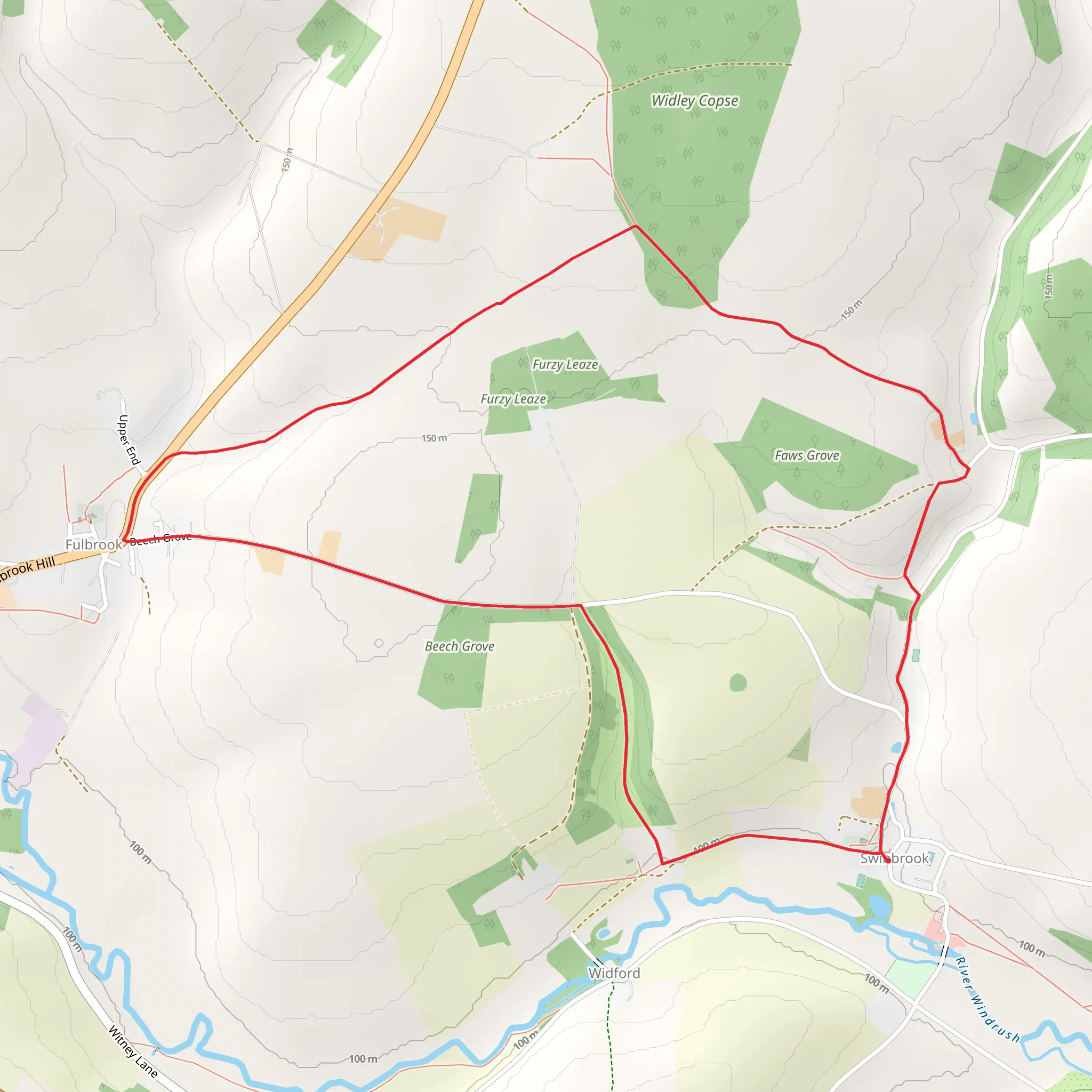 Swinbrook Loop mobile static map