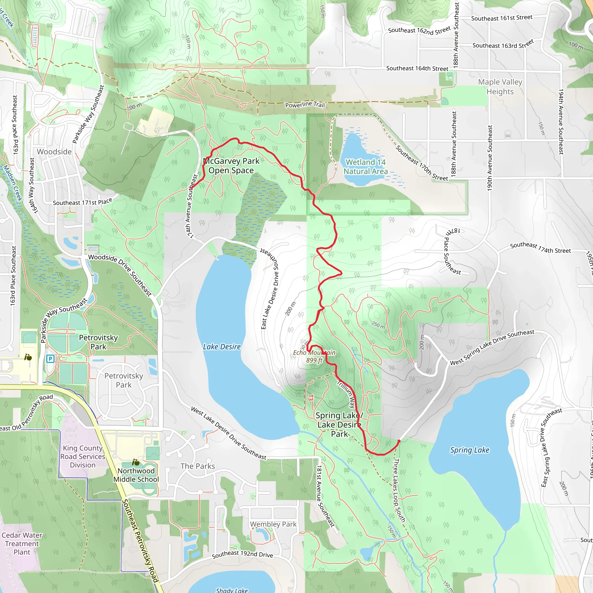 McGarvey East and Trillium Way mobile static map