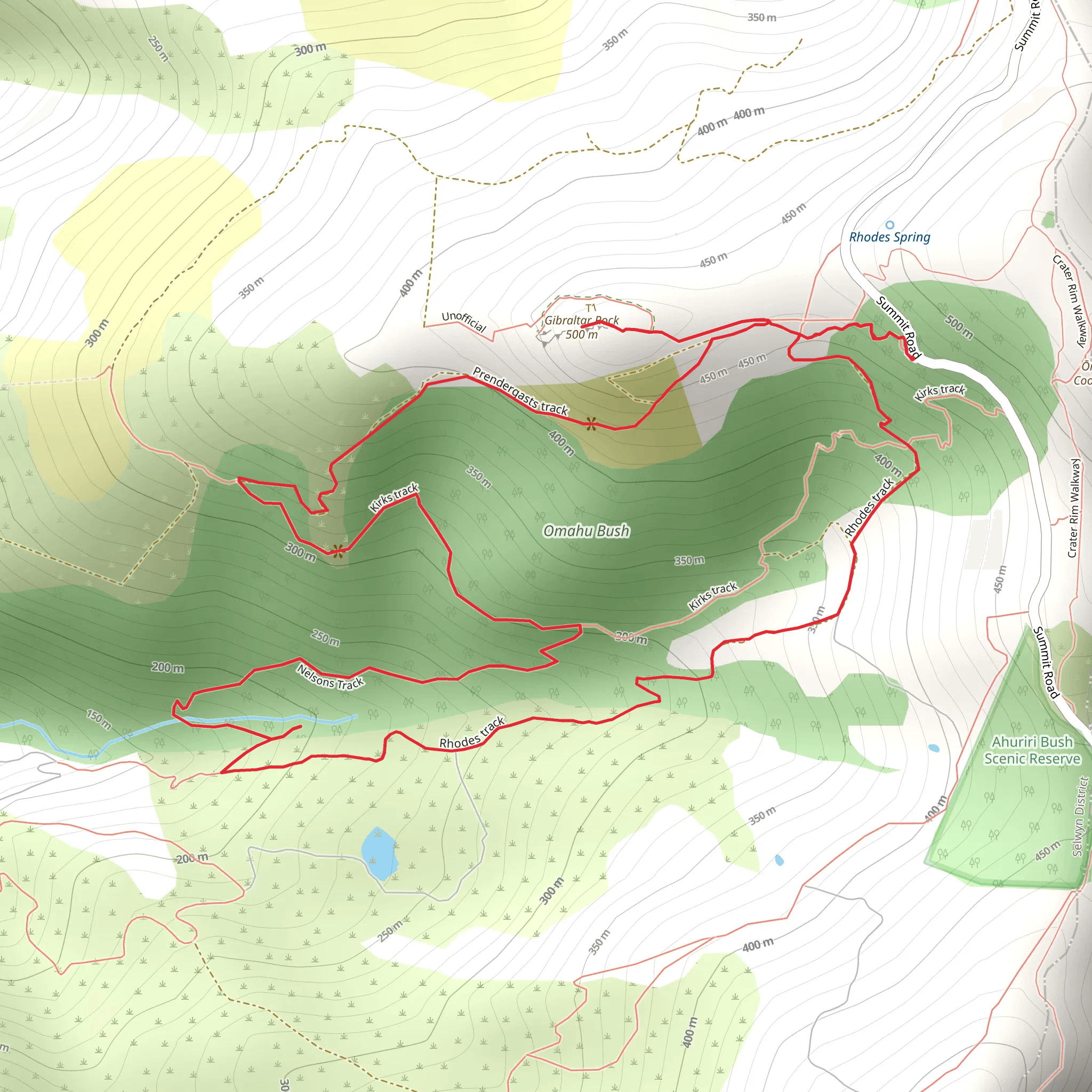 Omahu Bush and Gibraltar Rock Circuit mobile static map