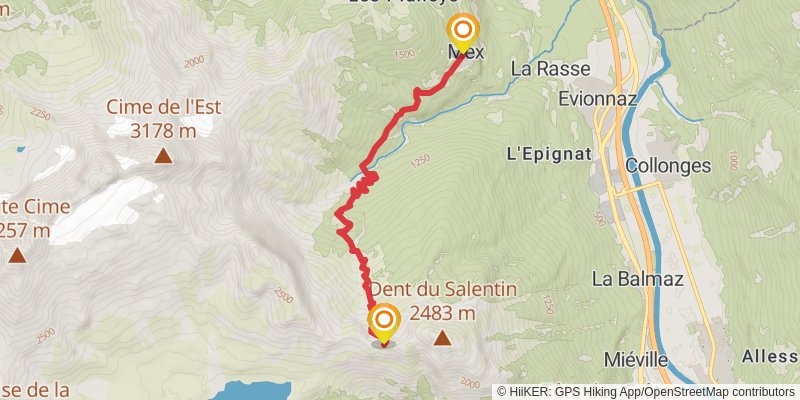 Tour Des Dents Du Midi stage 3 Map
