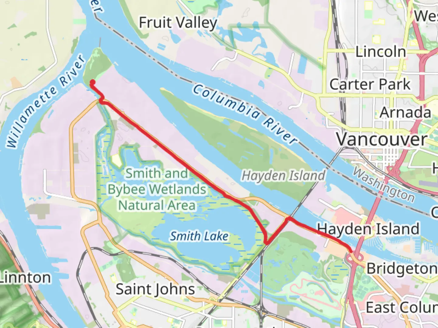 An image depicting the trail Marine Trail and its surrounding area.