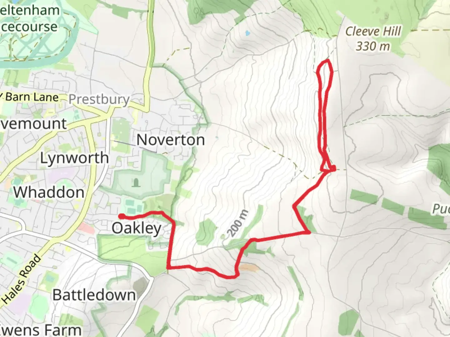 An image depicting the trail Cheltenham Circular Footpath and Cotswold Way and its surrounding area.