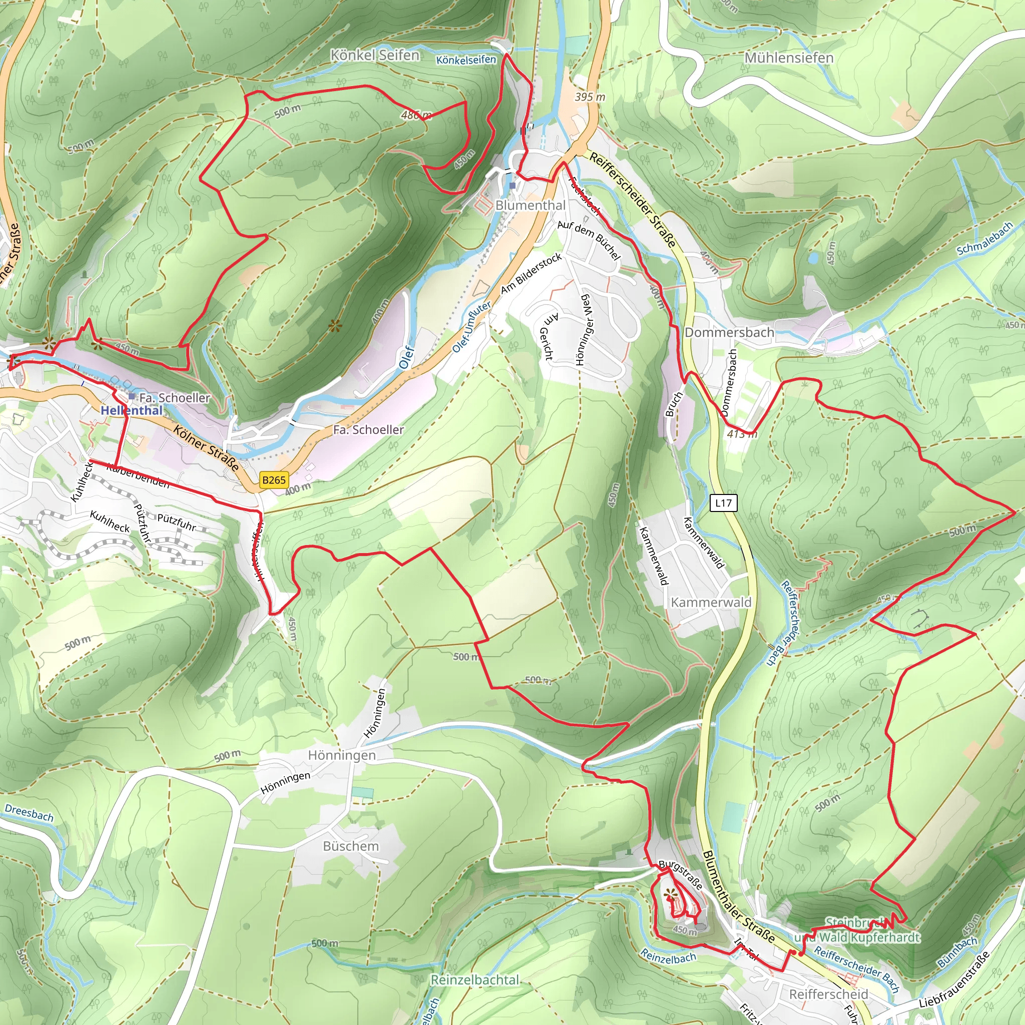 EifelBlicke and Wuestung Burg Altenberg via EifelSpuren Auf den Spuren der Raubritter mobile static map