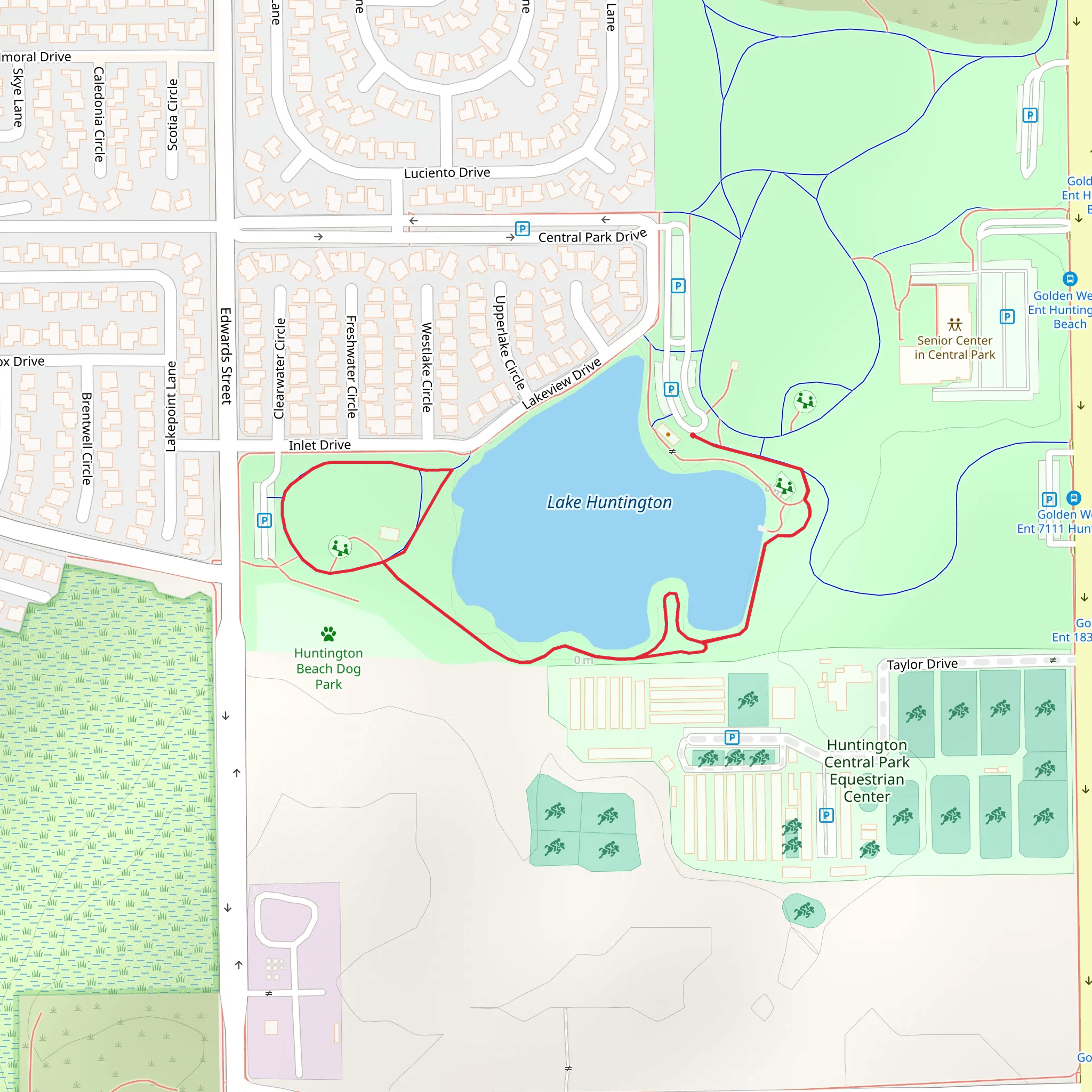 Lake Huntington mobile static map