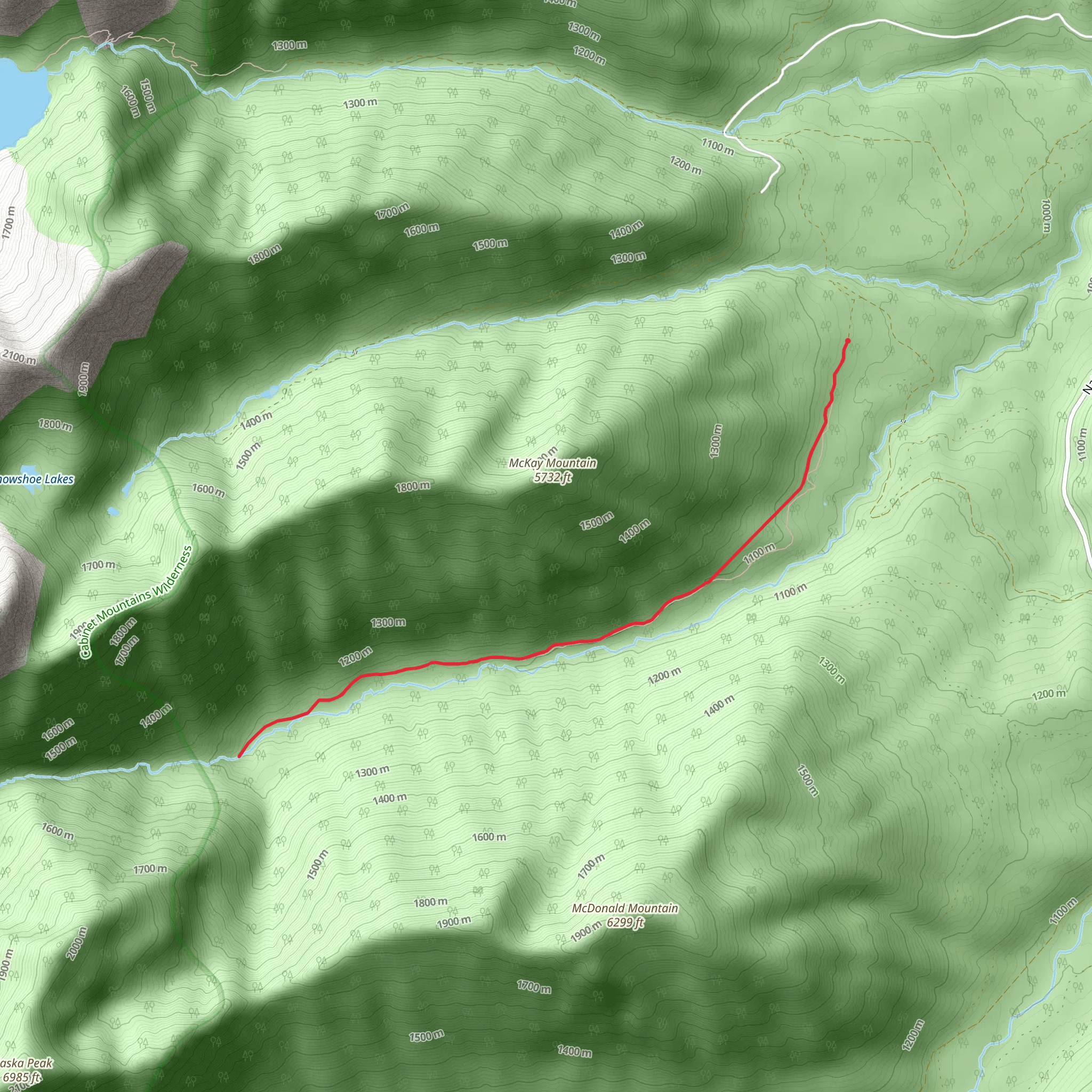 Big Cherry Creek Trail mobile static map