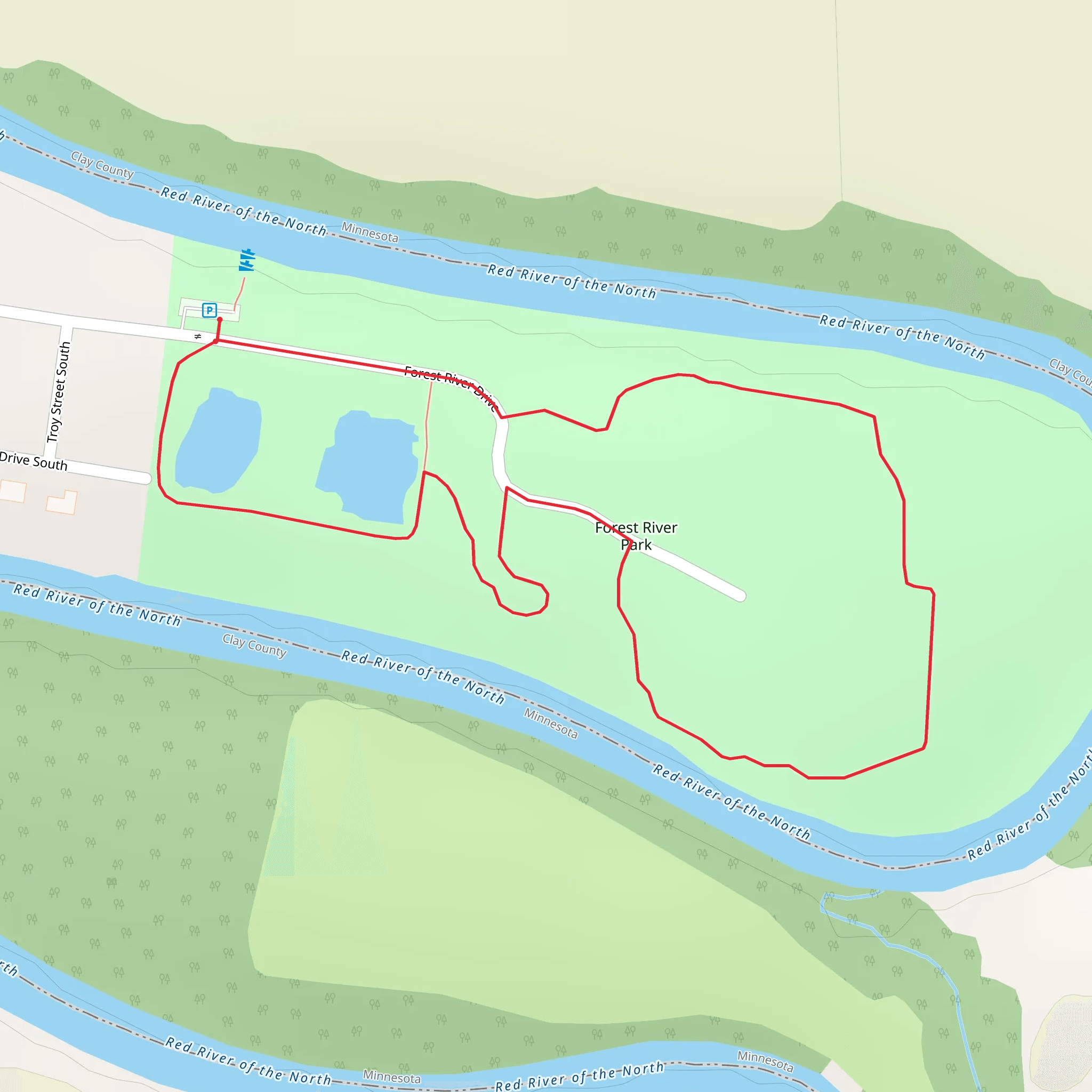 Forest River Park Loop mobile static map