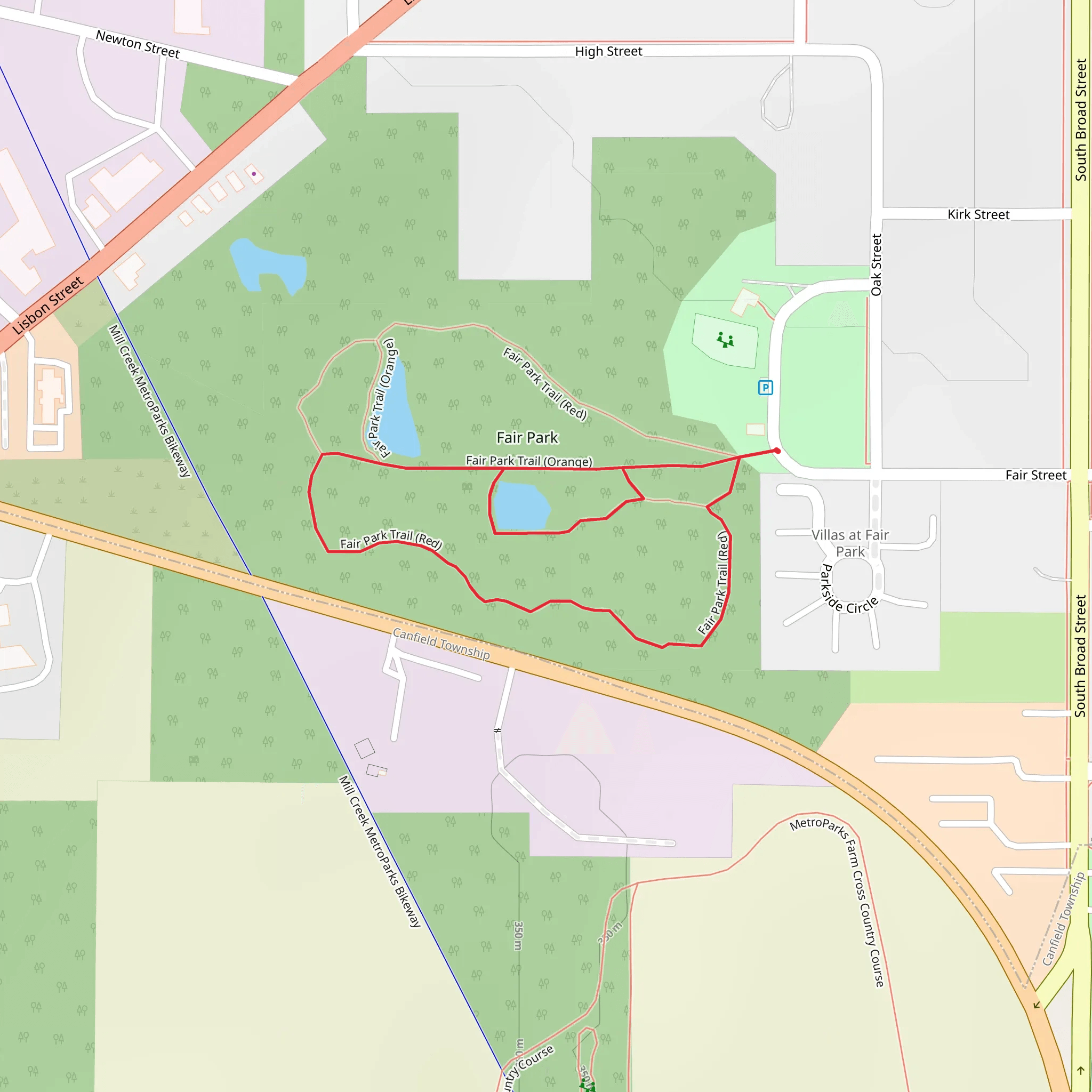 Fair Park Loop mobile static map